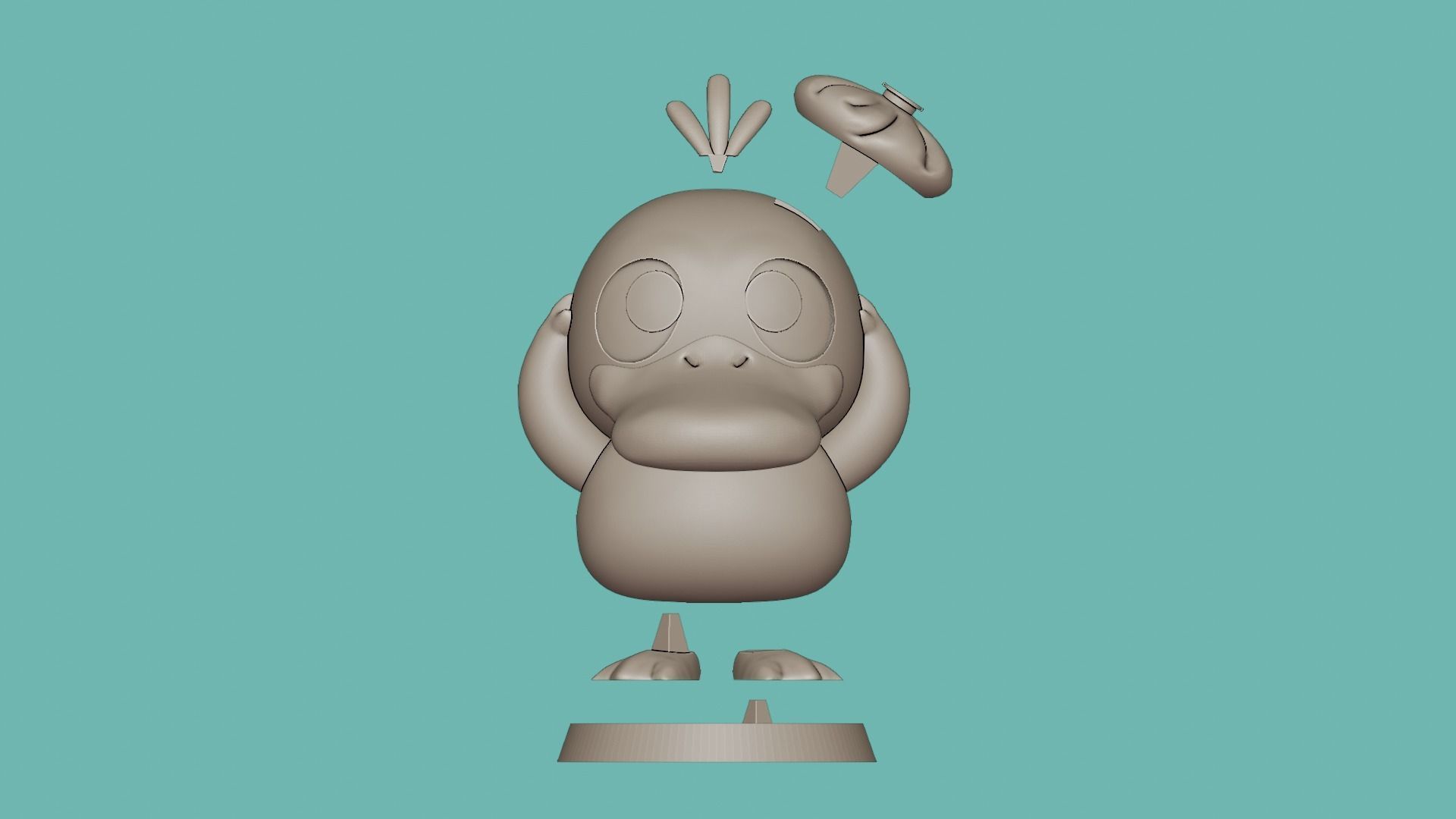 PSYDUCK POKEMON 3D print model_3