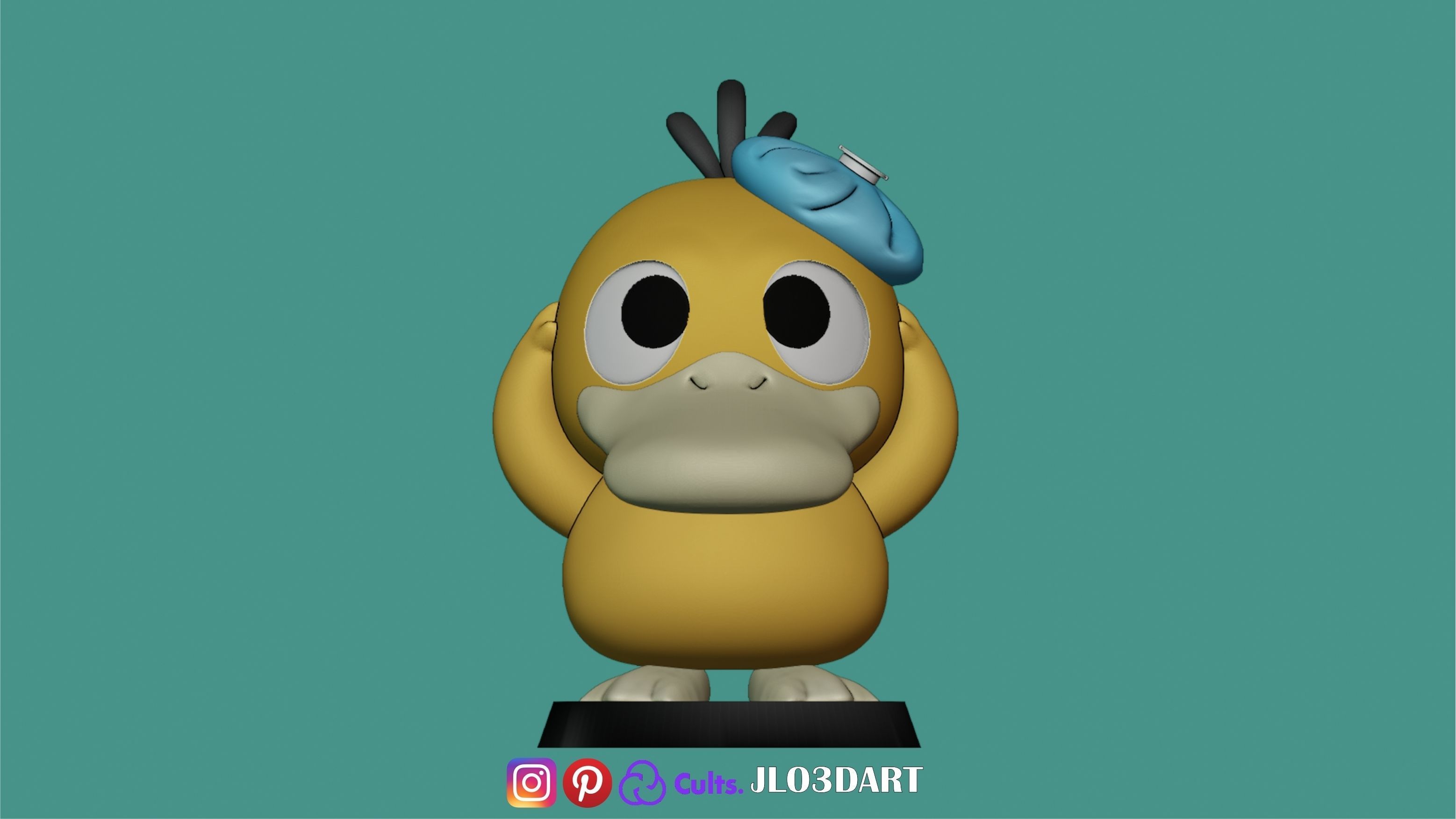 PSYDUCK POKEMON 3D print model_9
