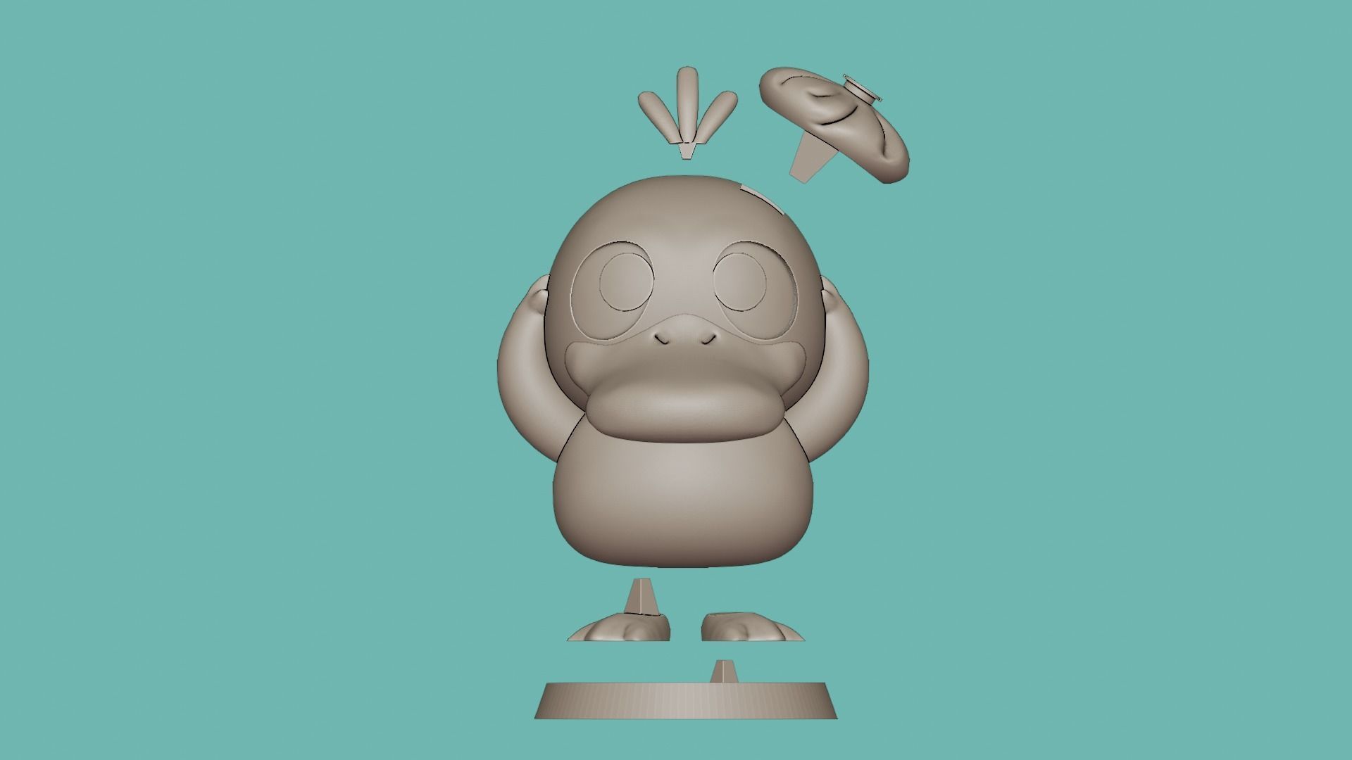PSYDUCK POKEMON 3D print model_5