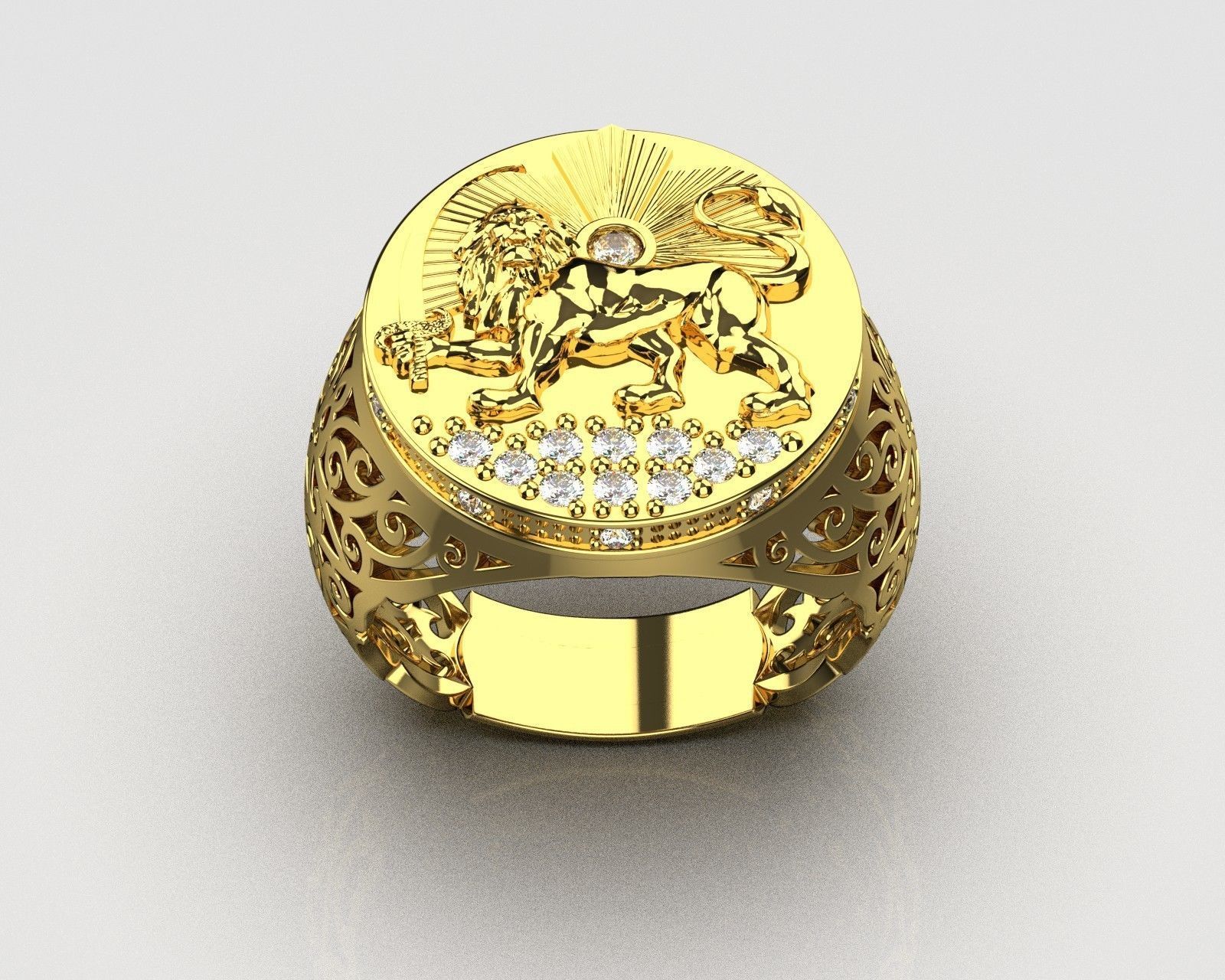 Signet ring 3D print model_6