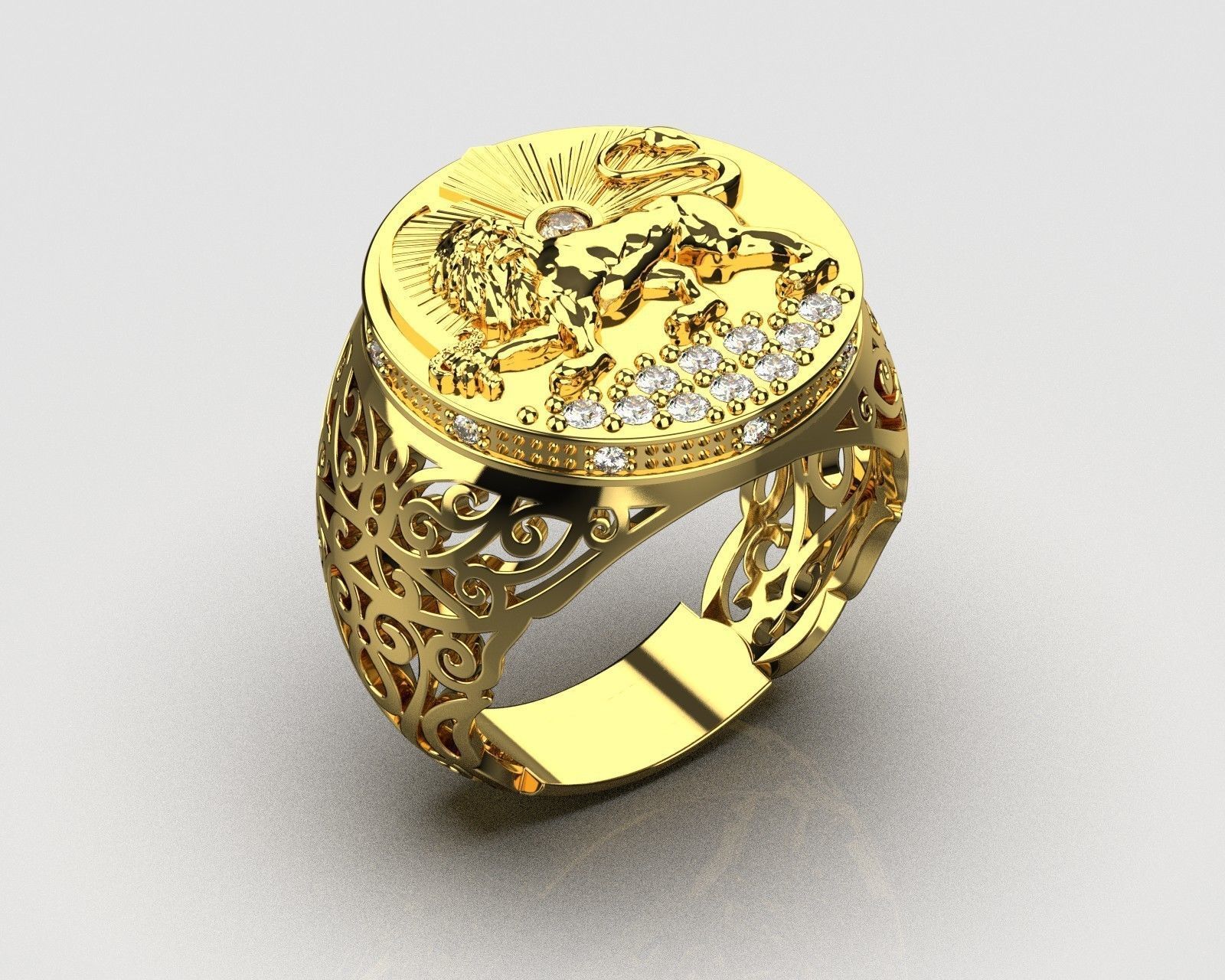Signet ring 3D print model_1