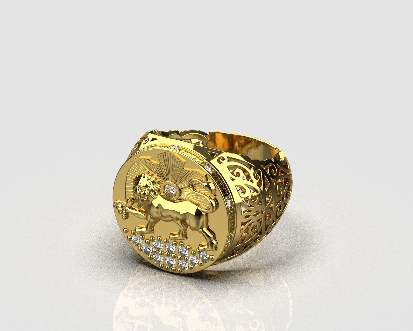 Signet ring 3D print model_14