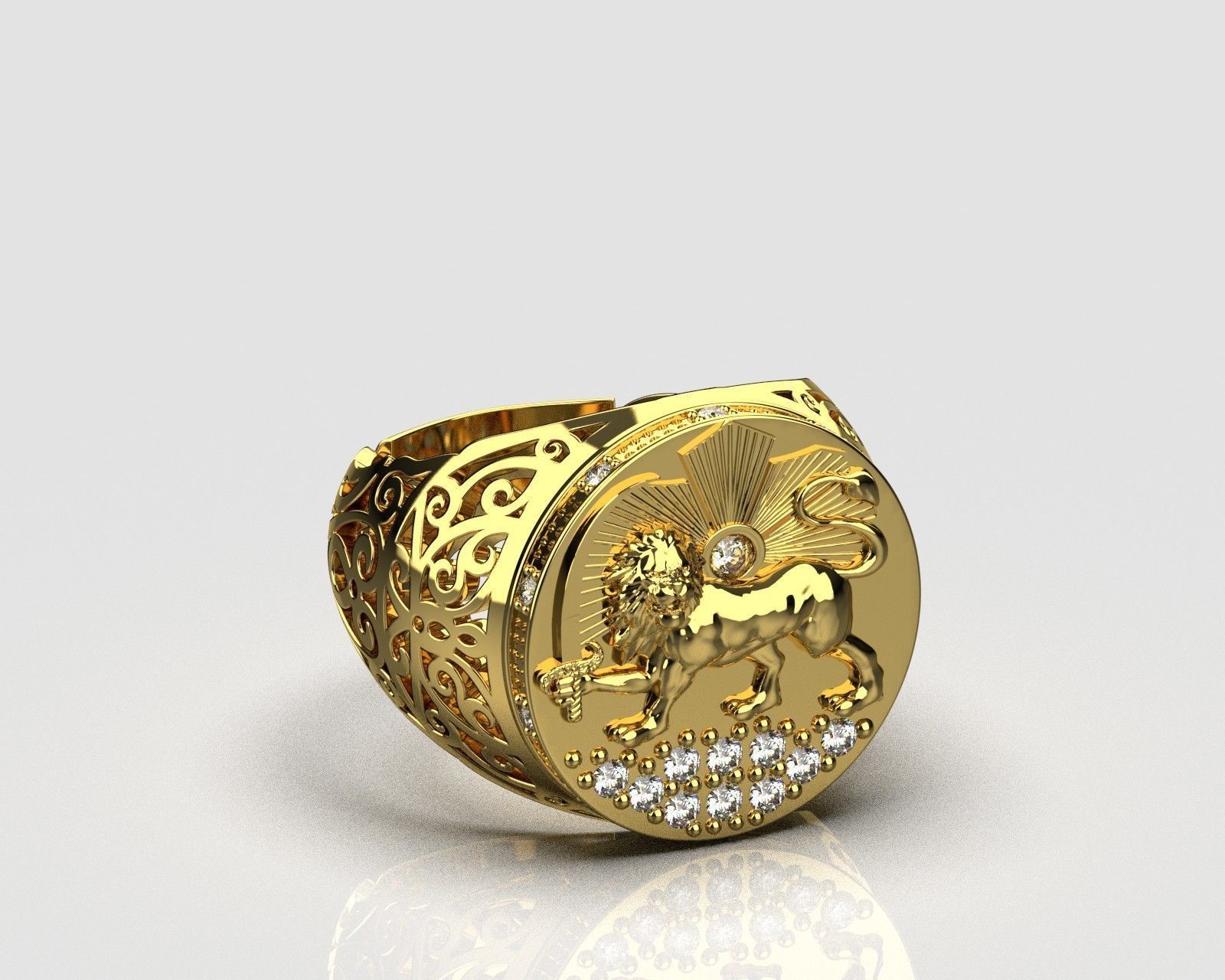 Signet ring 3D print model_13