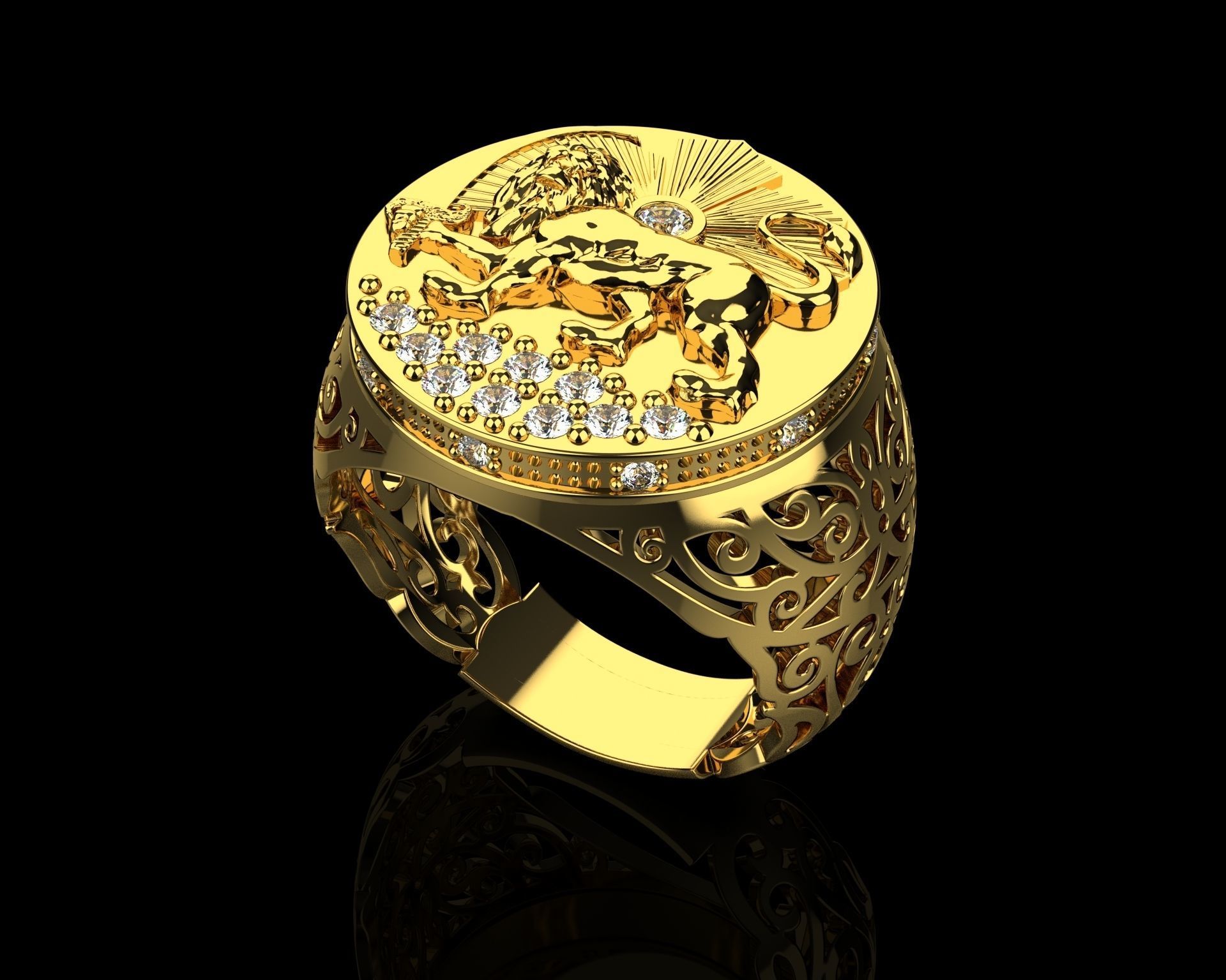 Signet ring 3D print model_15