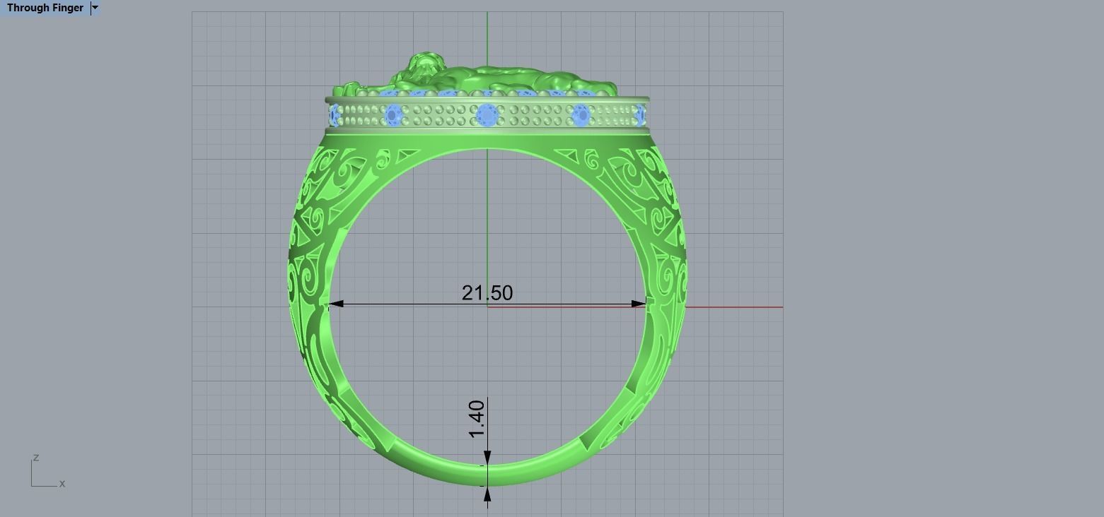 Signet ring 3D print model_10