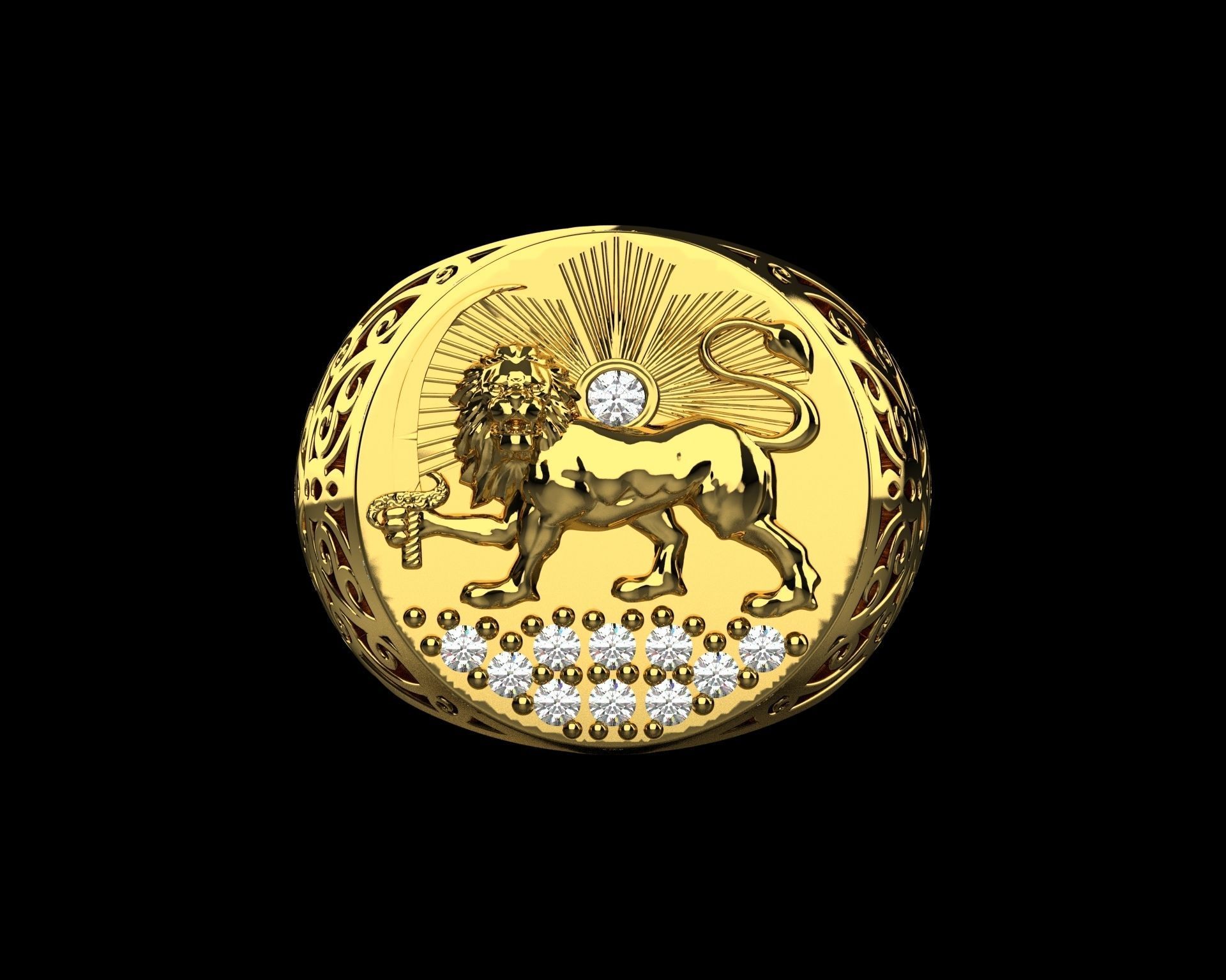 Signet ring 3D print model_18