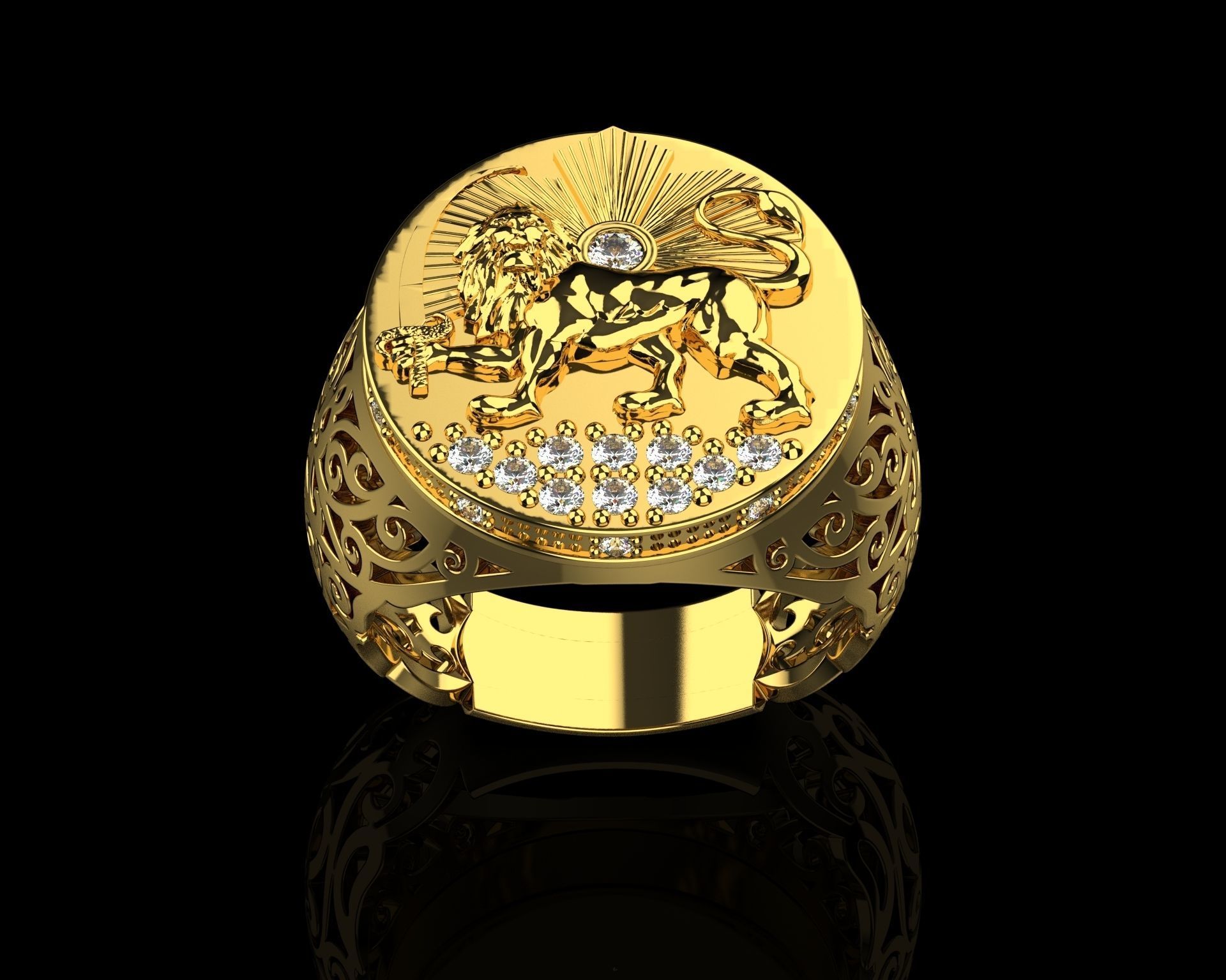 Signet ring 3D print model_2