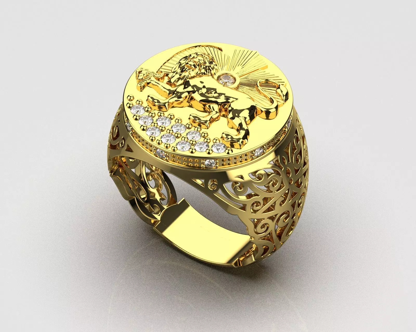 Signet ring 3D print model_0