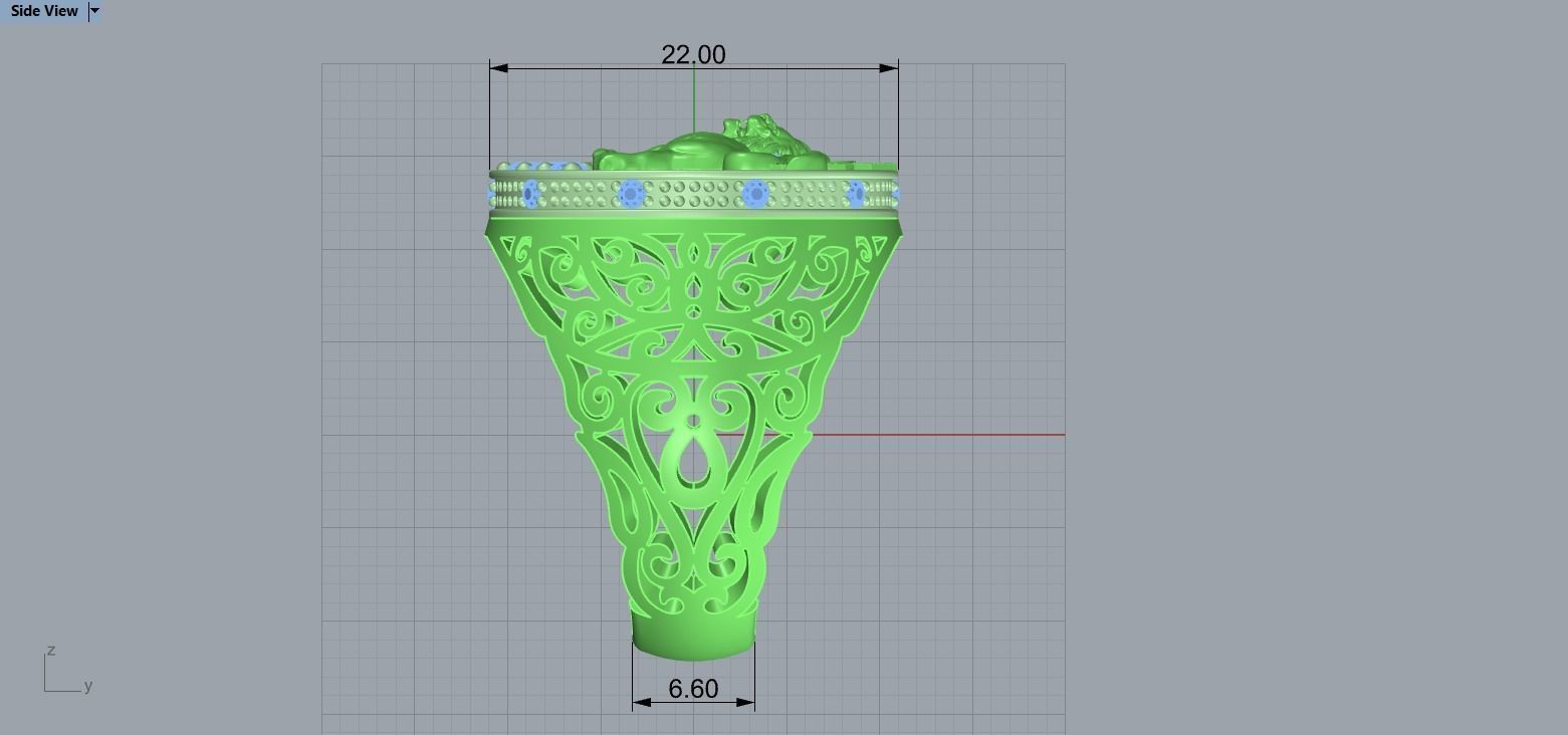 Signet ring 3D print model_11