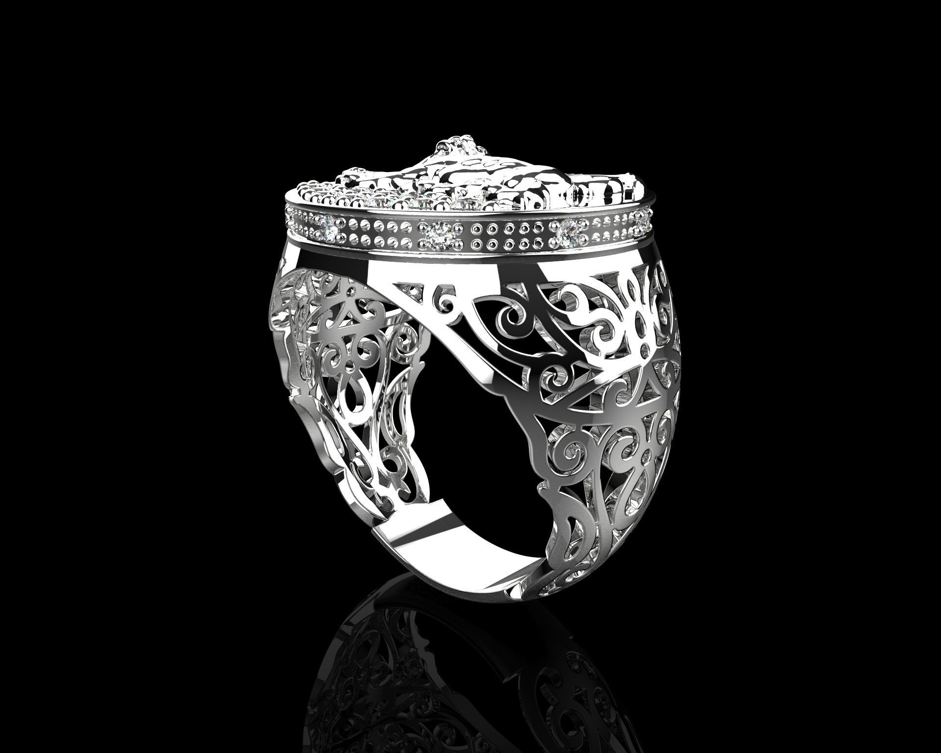 Signet ring 3D print model_5