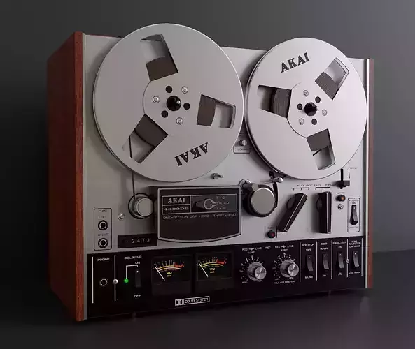 Vintage reel to reel tape deck 8 3D model