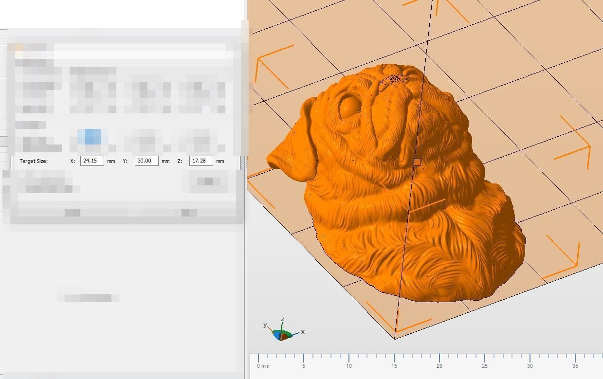 Pug  dog head 3D print model_26