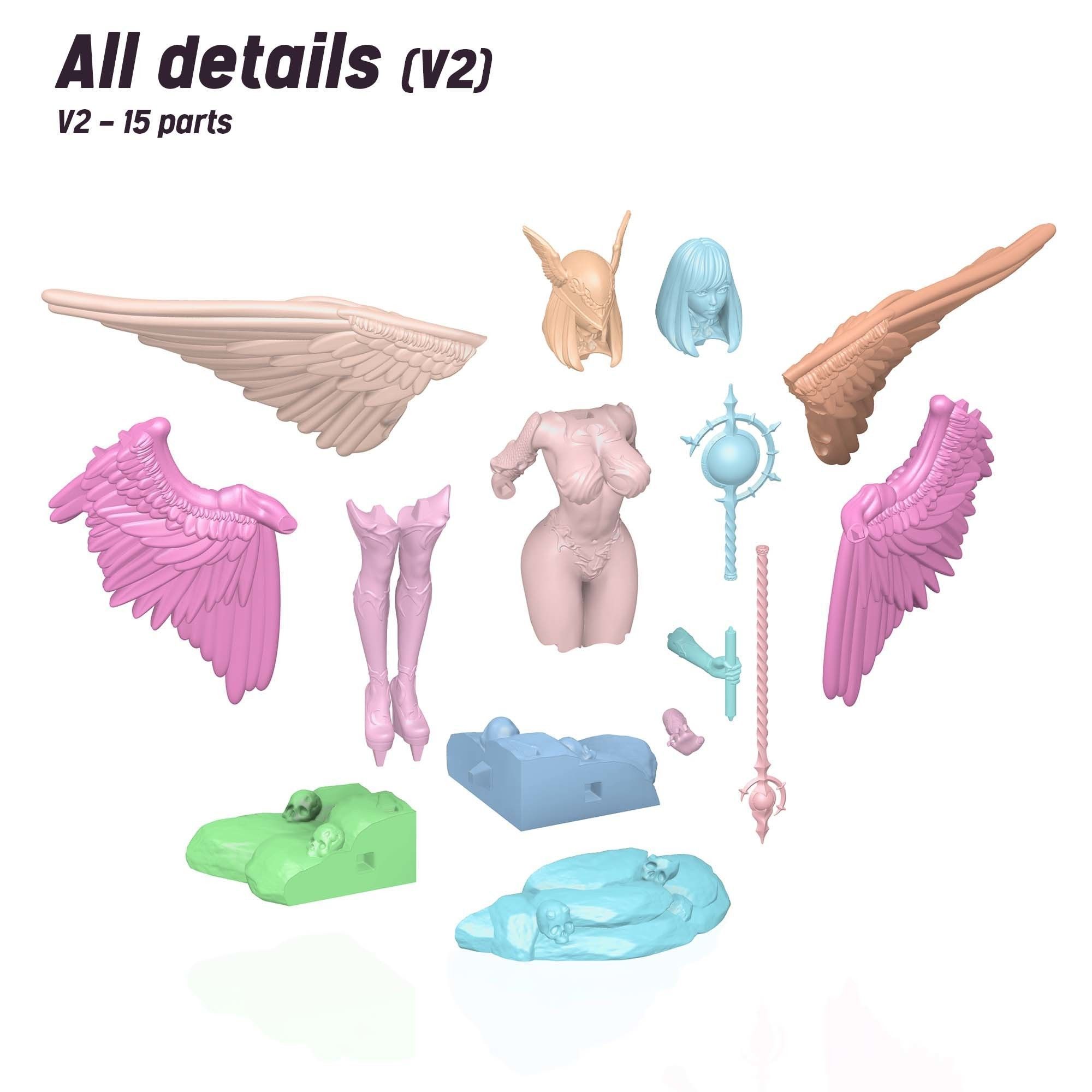 3D Print model - lady mage - Fully armored version 3D print model_25