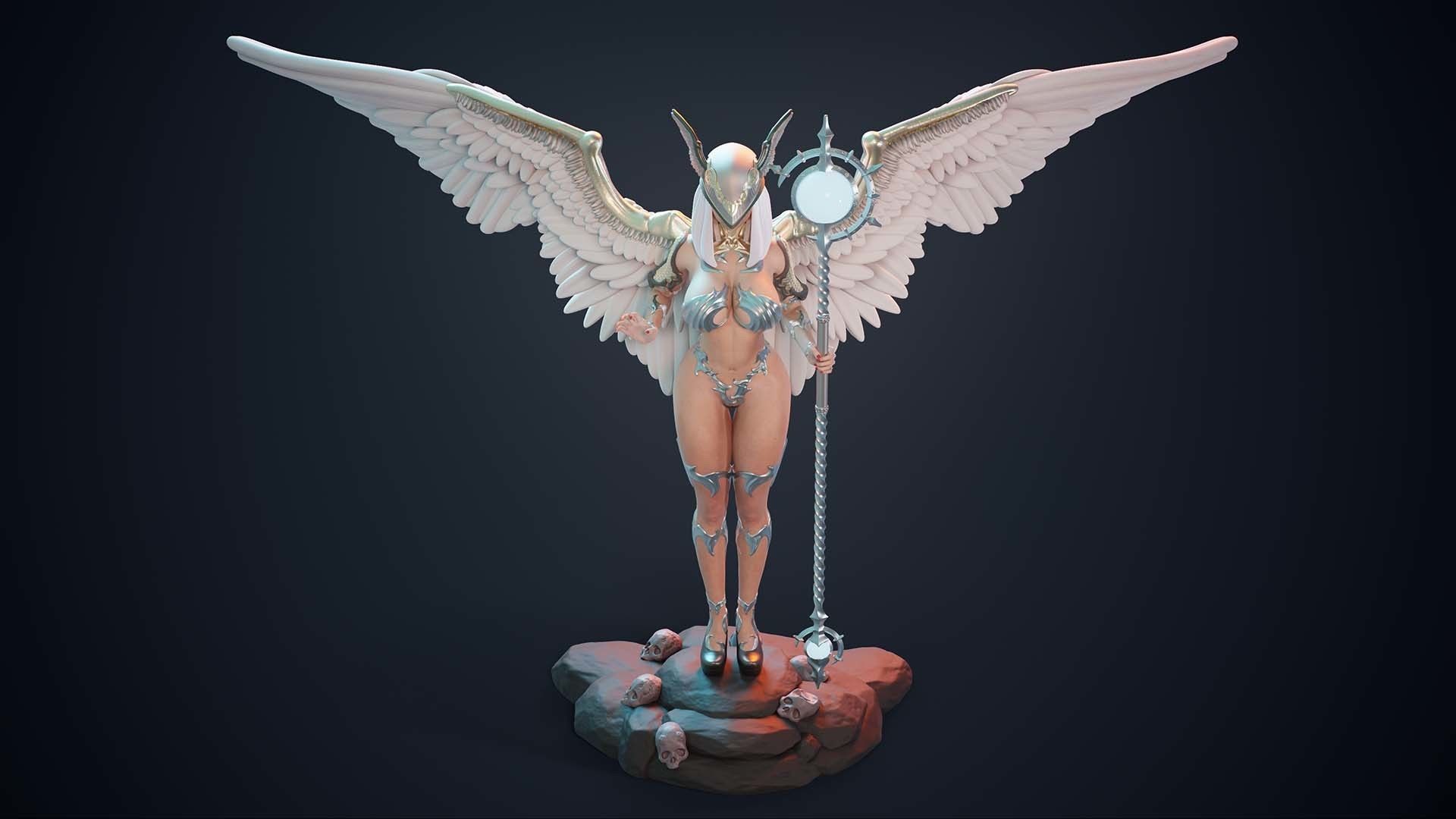 3D Print model - lady mage - Fully armored version 3D print model_21