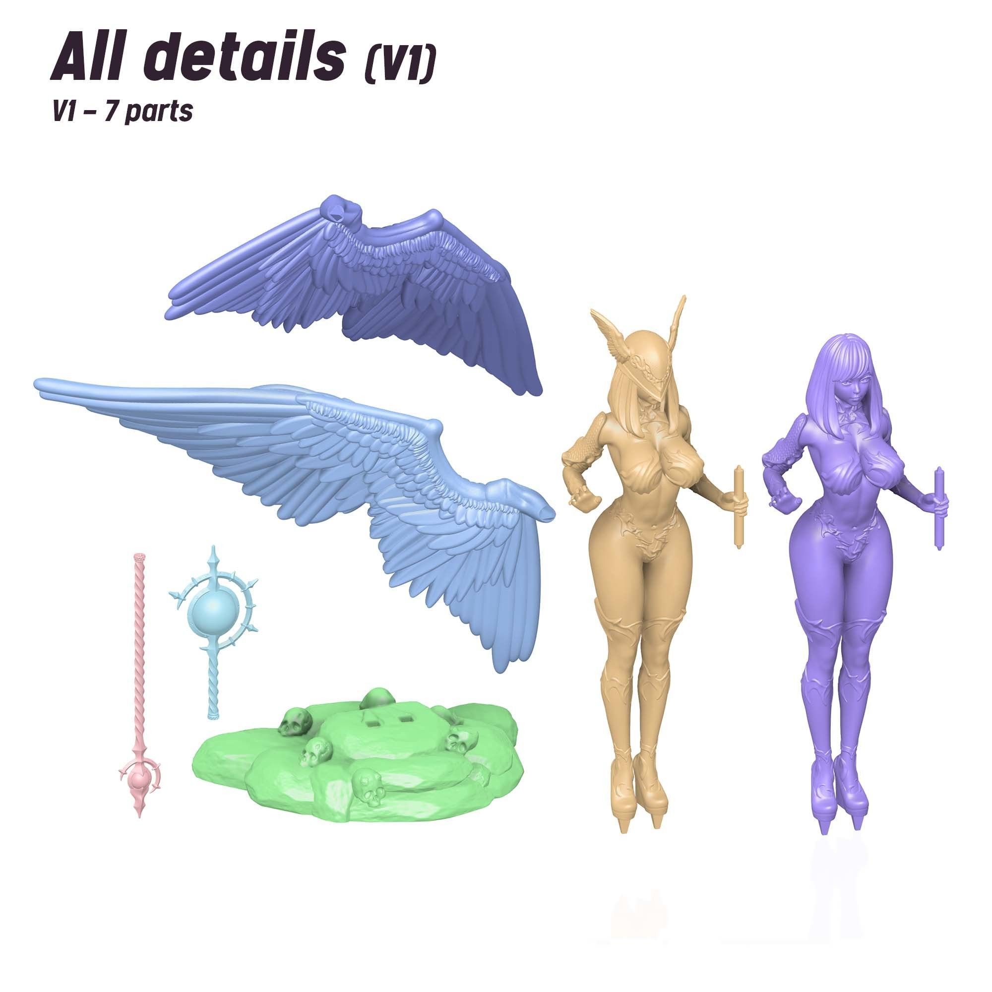 3D Print model - lady mage - Fully armored version 3D print model_24