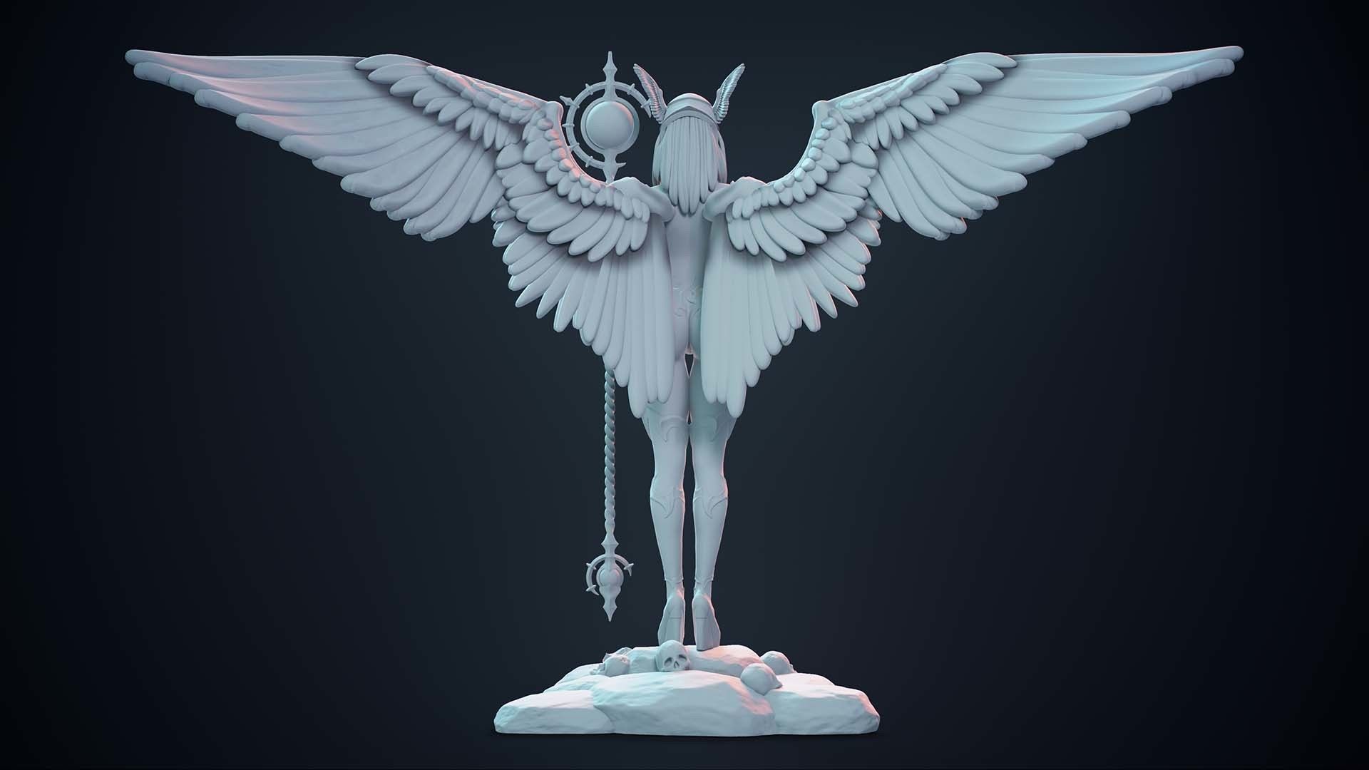 3D Print model - lady mage - Fully armored version 3D print model_8