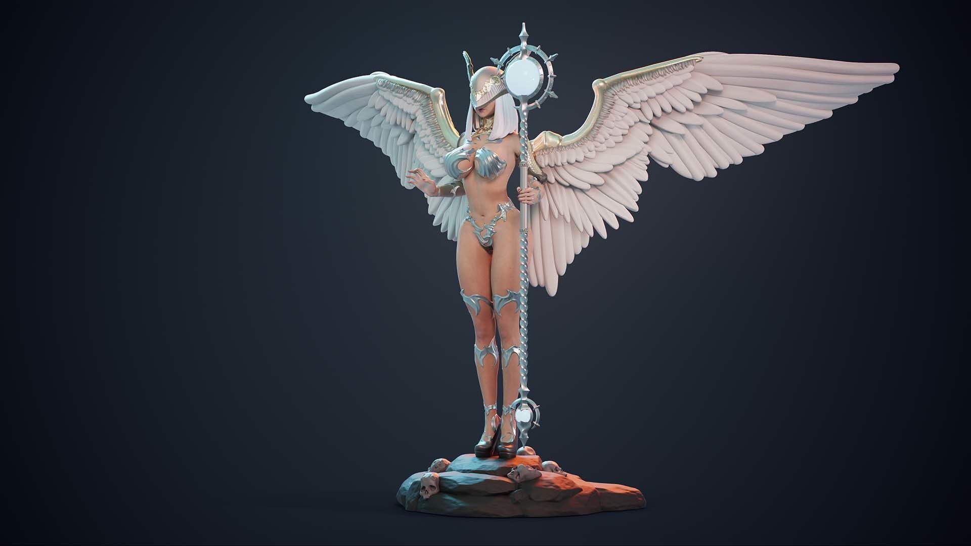 3D Print model - lady mage - Fully armored version 3D print model_16