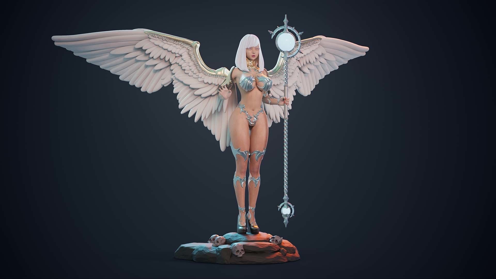3D Print model - lady mage - Fully armored version 3D print model_10