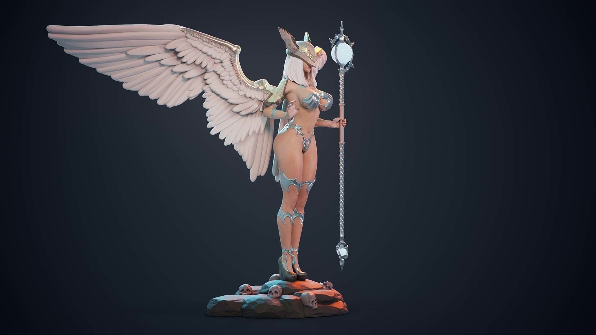 3D Print model - lady mage - Fully armored version 3D print model_11