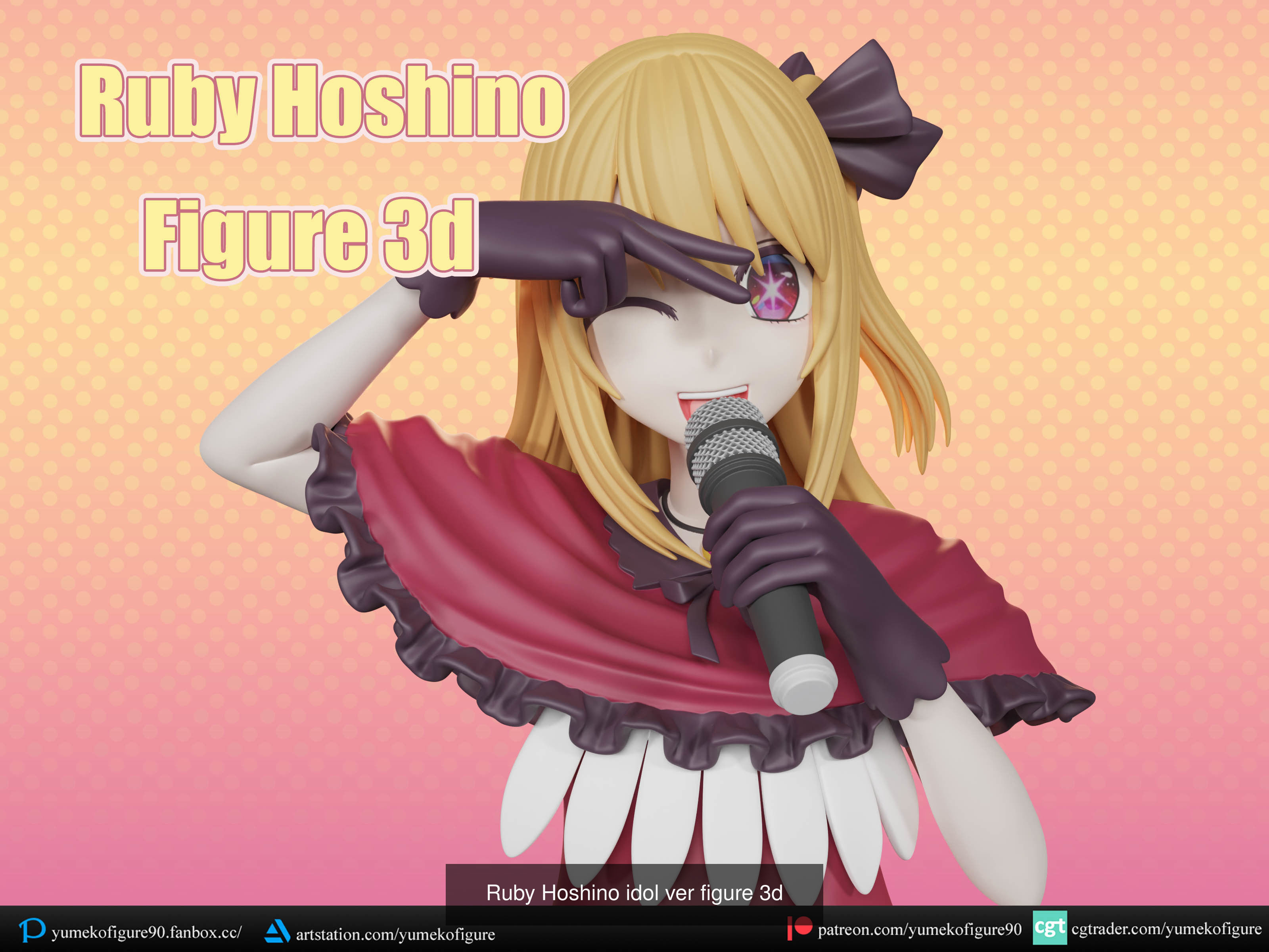 B-komachi figure bundle 3D Model Collection_8