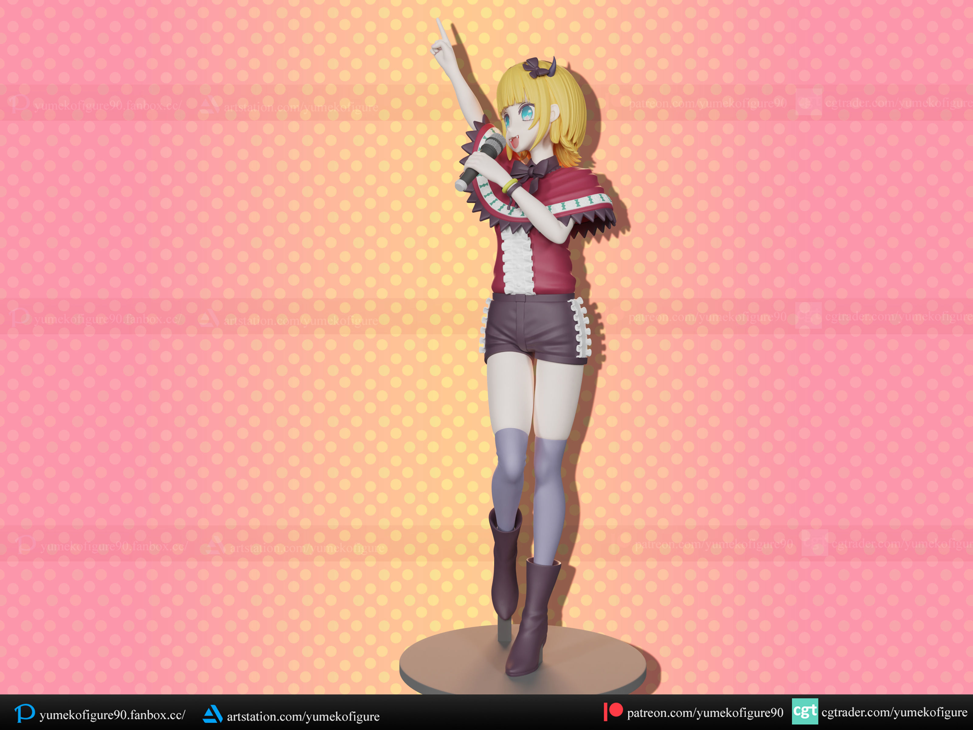 B-komachi figure bundle 3D Model Collection_11