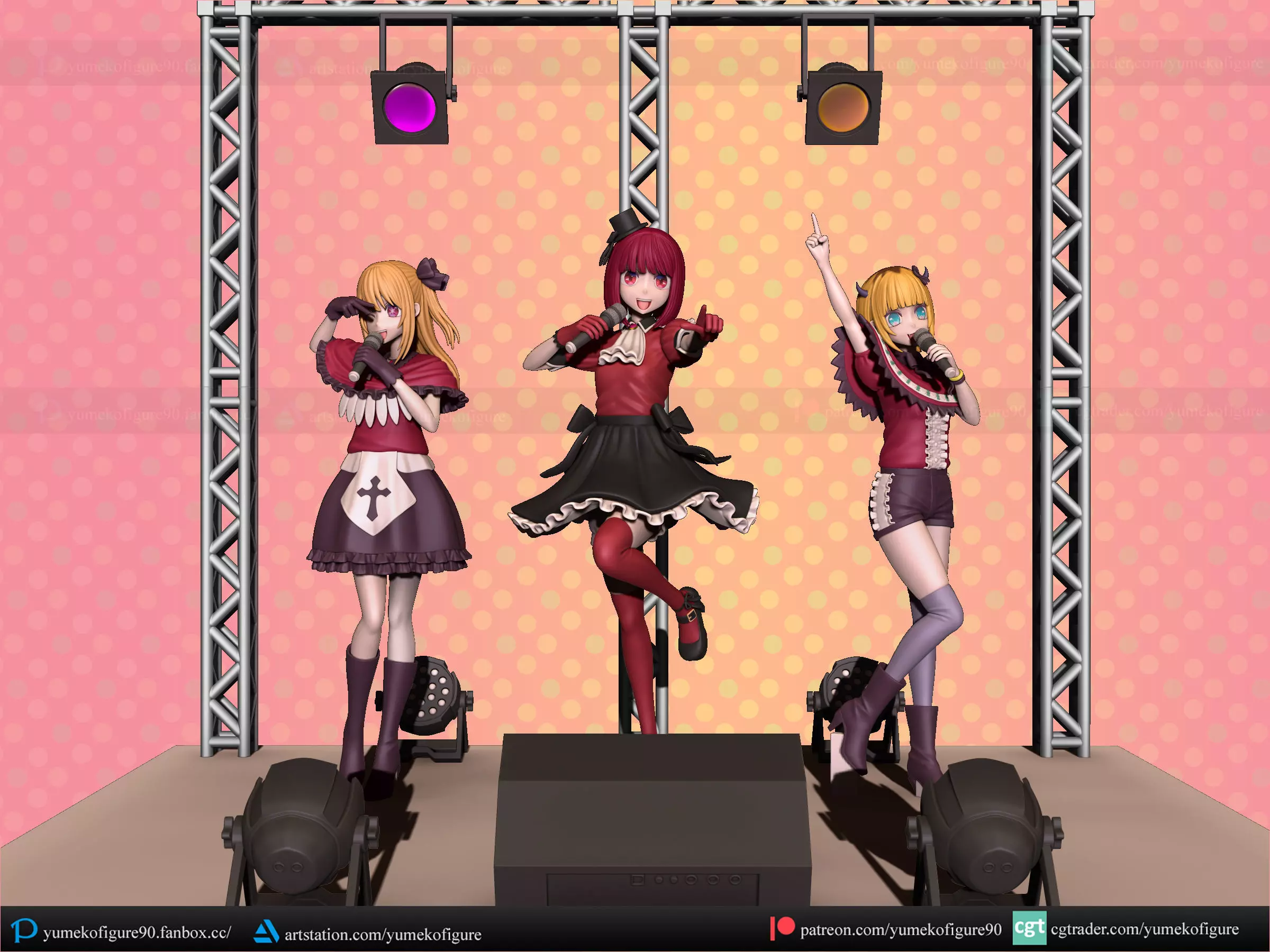 B-komachi figure bundle 3D Model Collection_0