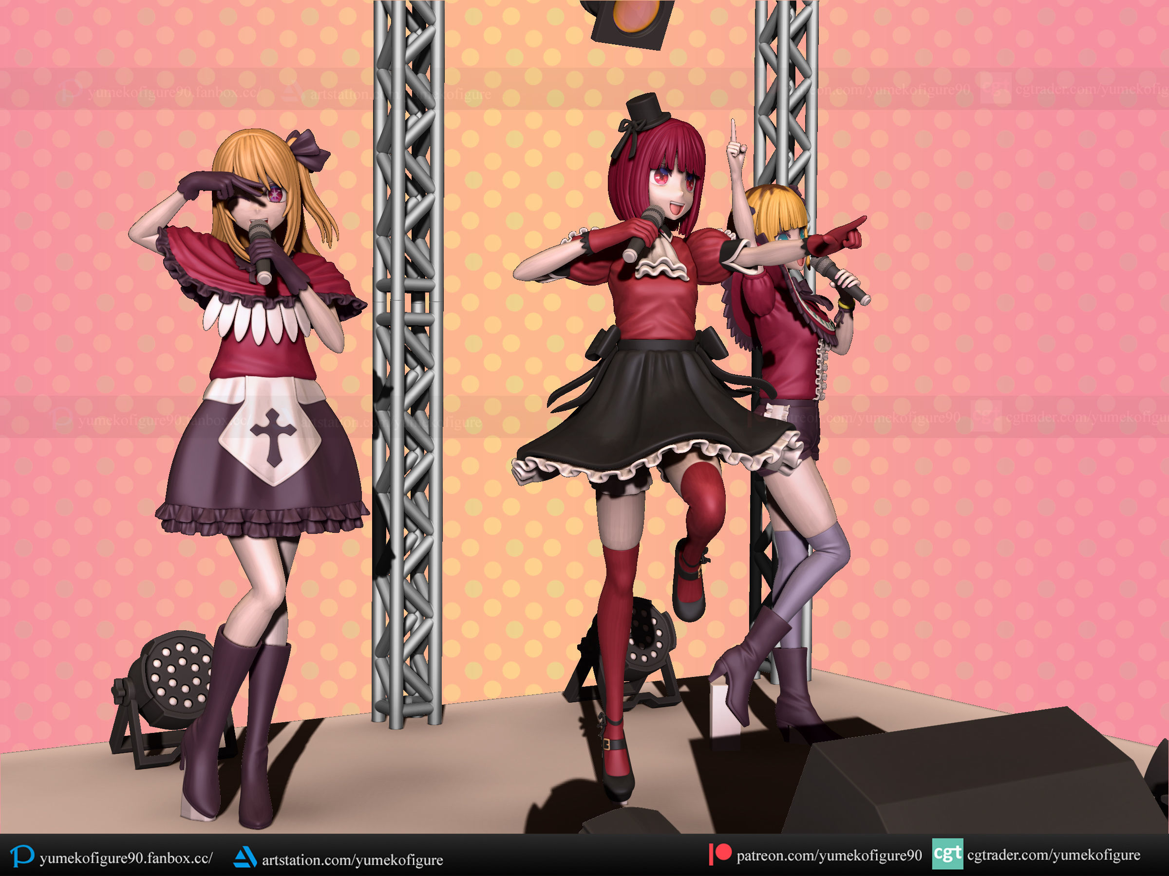 B-komachi figure bundle 3D Model Collection_6