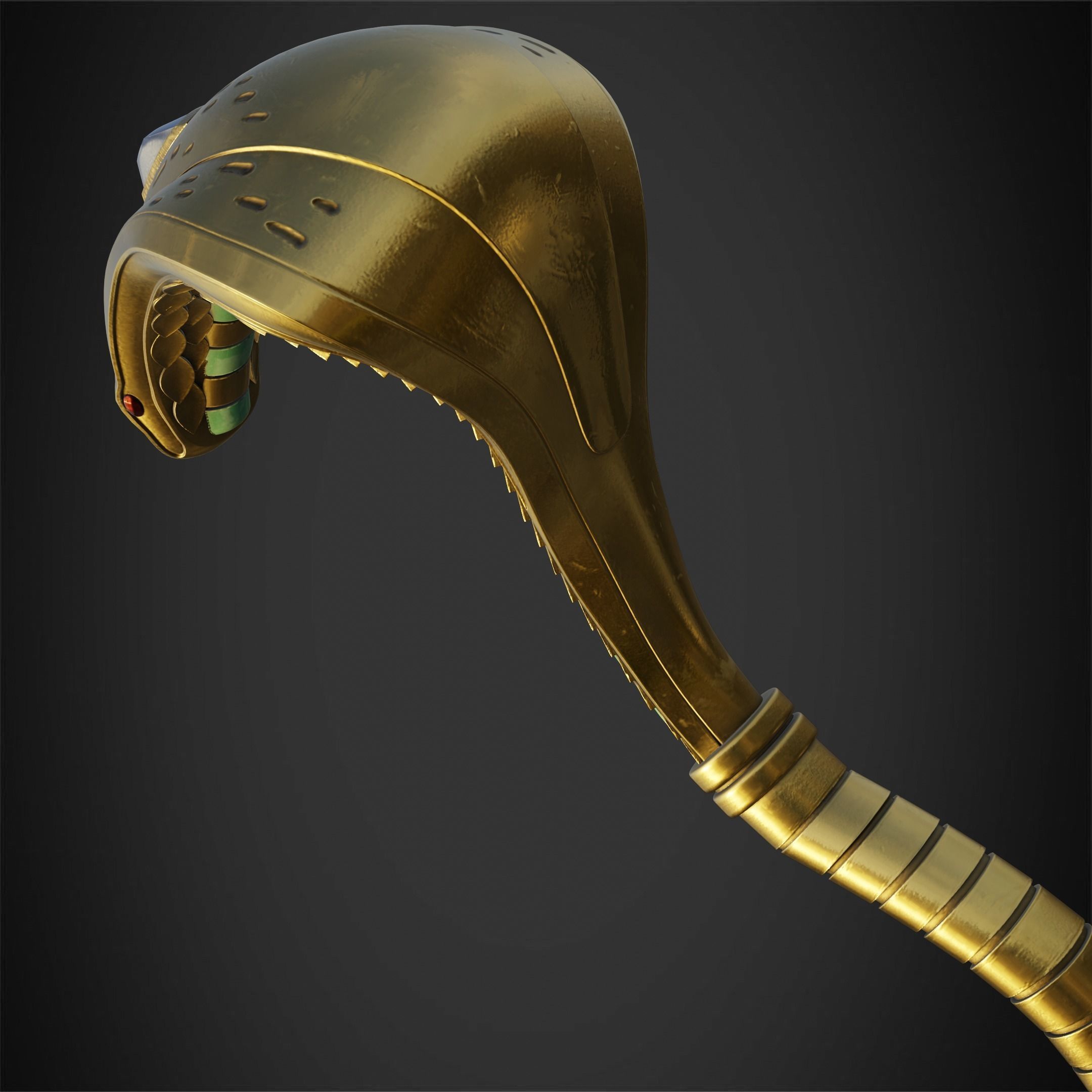 Aladdin Jafar Cobra Scepter for Cosplay 3D print model_9