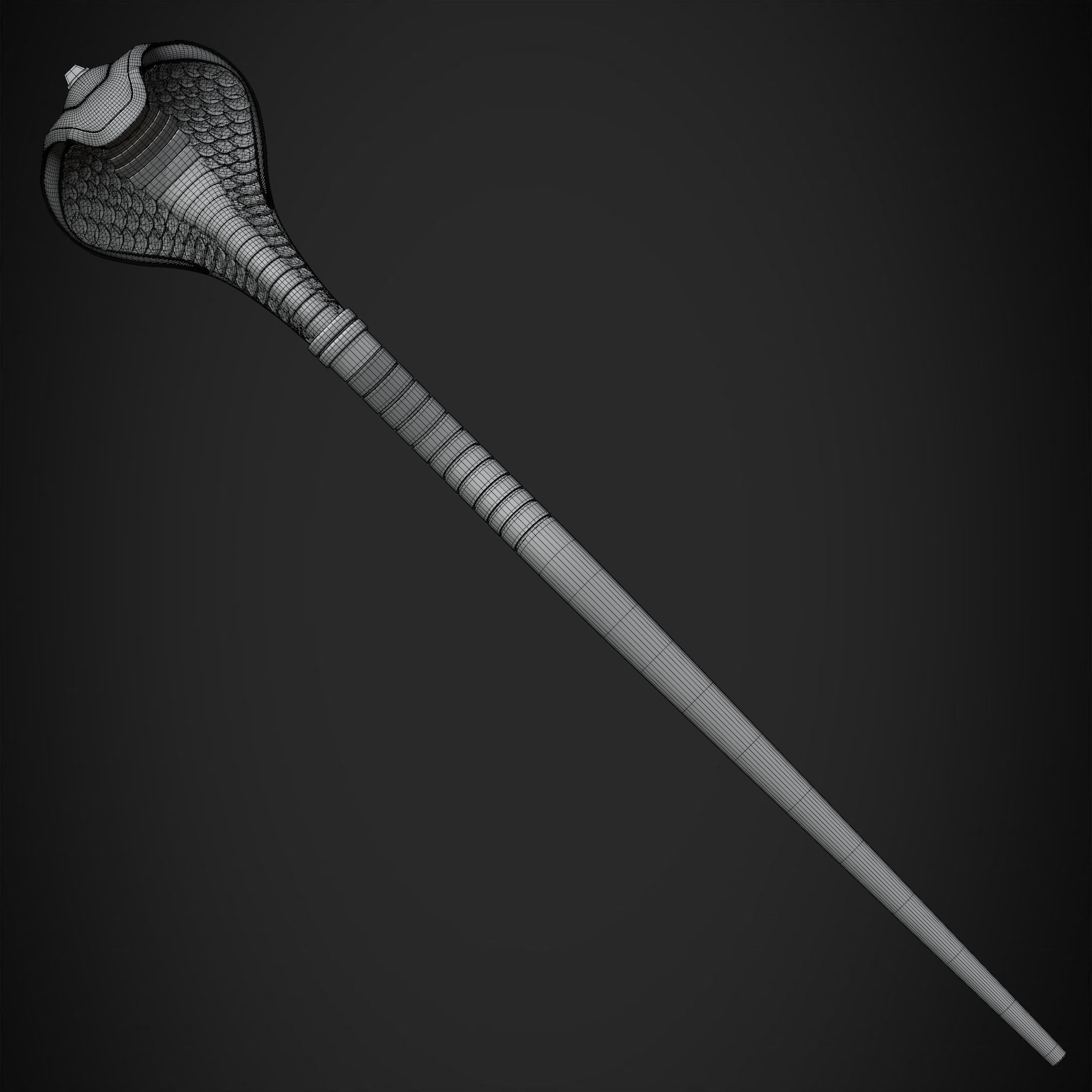 Aladdin Jafar Cobra Scepter for Cosplay 3D print model_17
