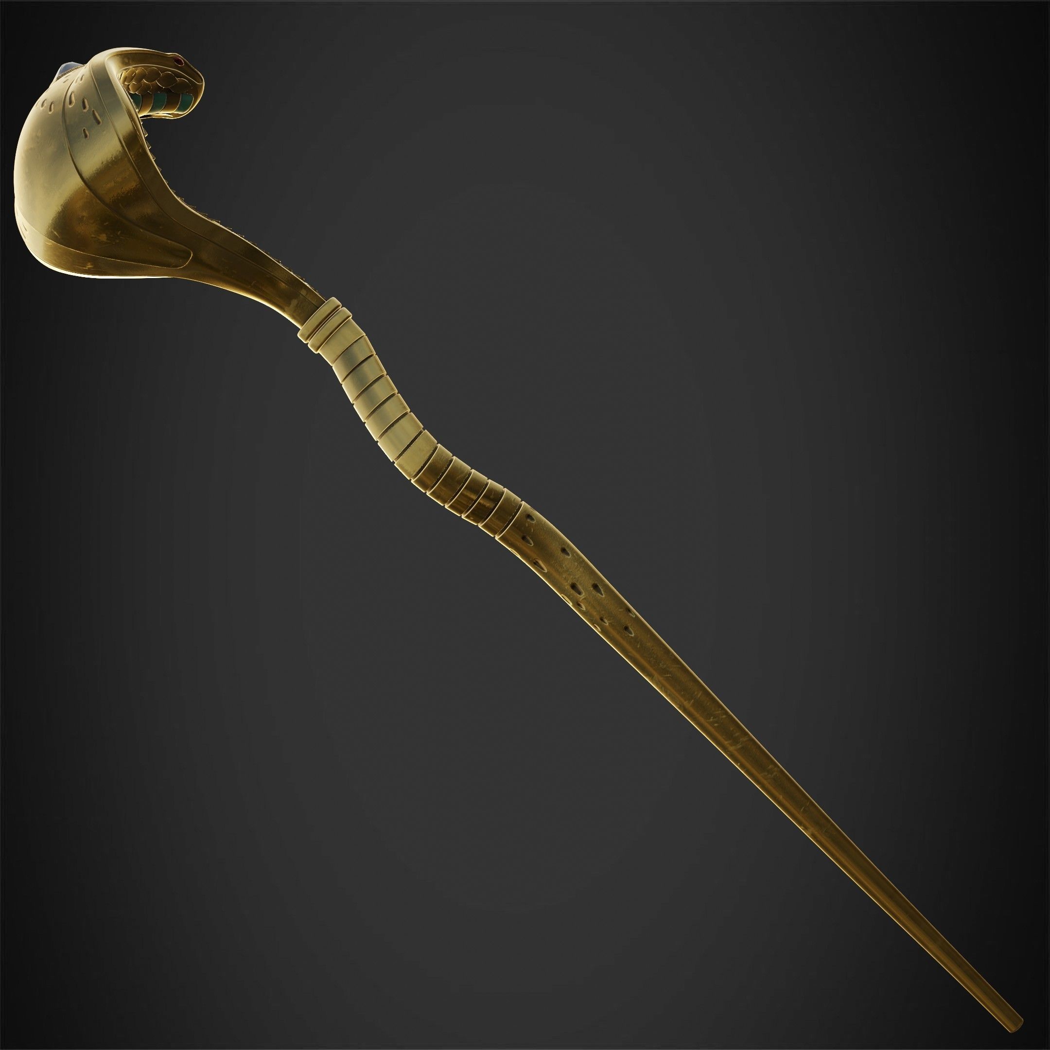 Aladdin Jafar Cobra Scepter for Cosplay 3D print model_11