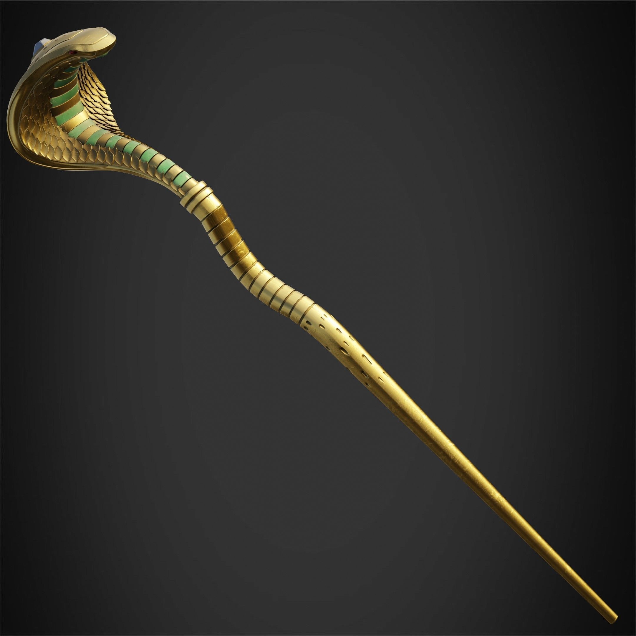 Aladdin Jafar Cobra Scepter for Cosplay 3D print model_13