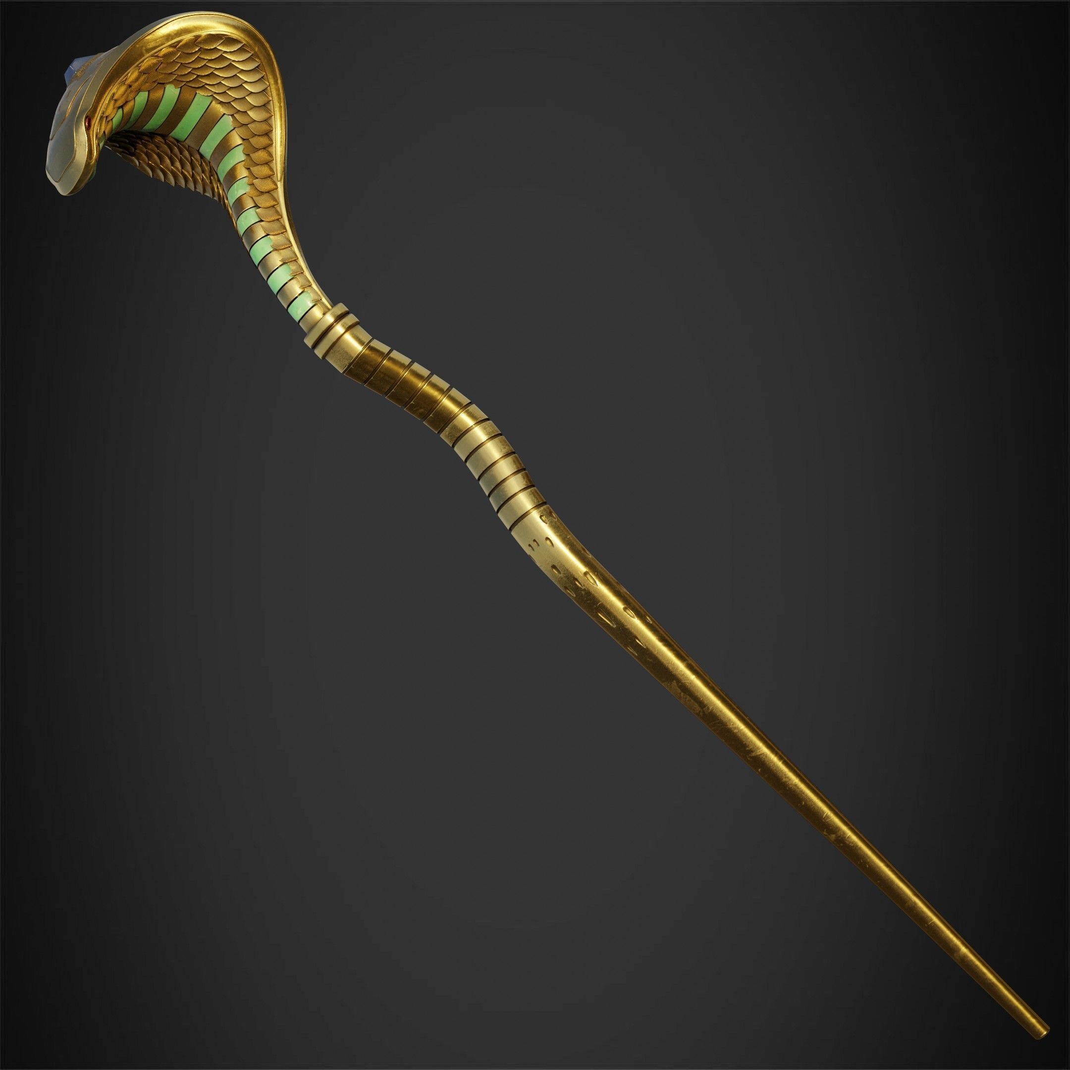 Aladdin Jafar Cobra Scepter for Cosplay 3D print model_4