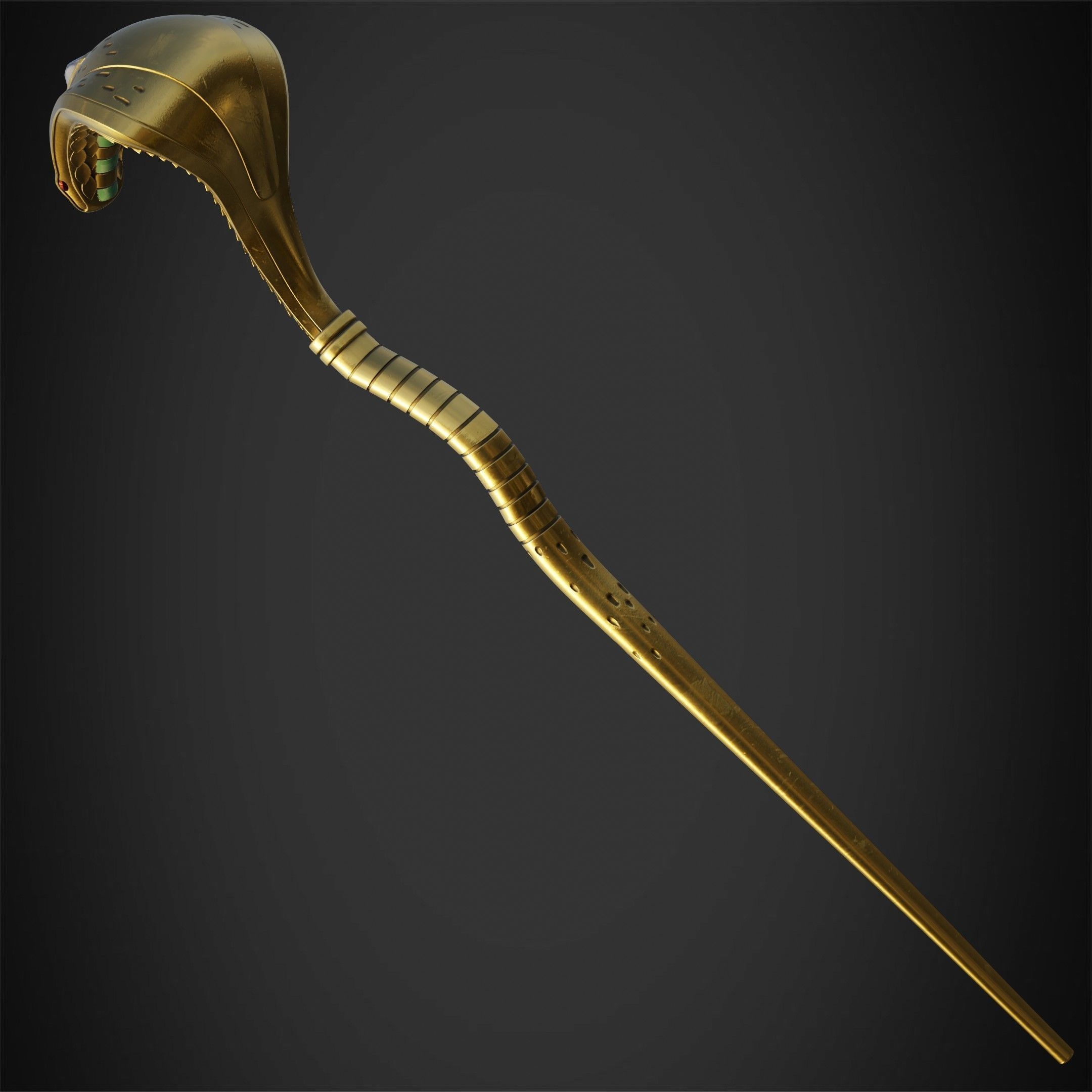 Aladdin Jafar Cobra Scepter for Cosplay 3D print model_8
