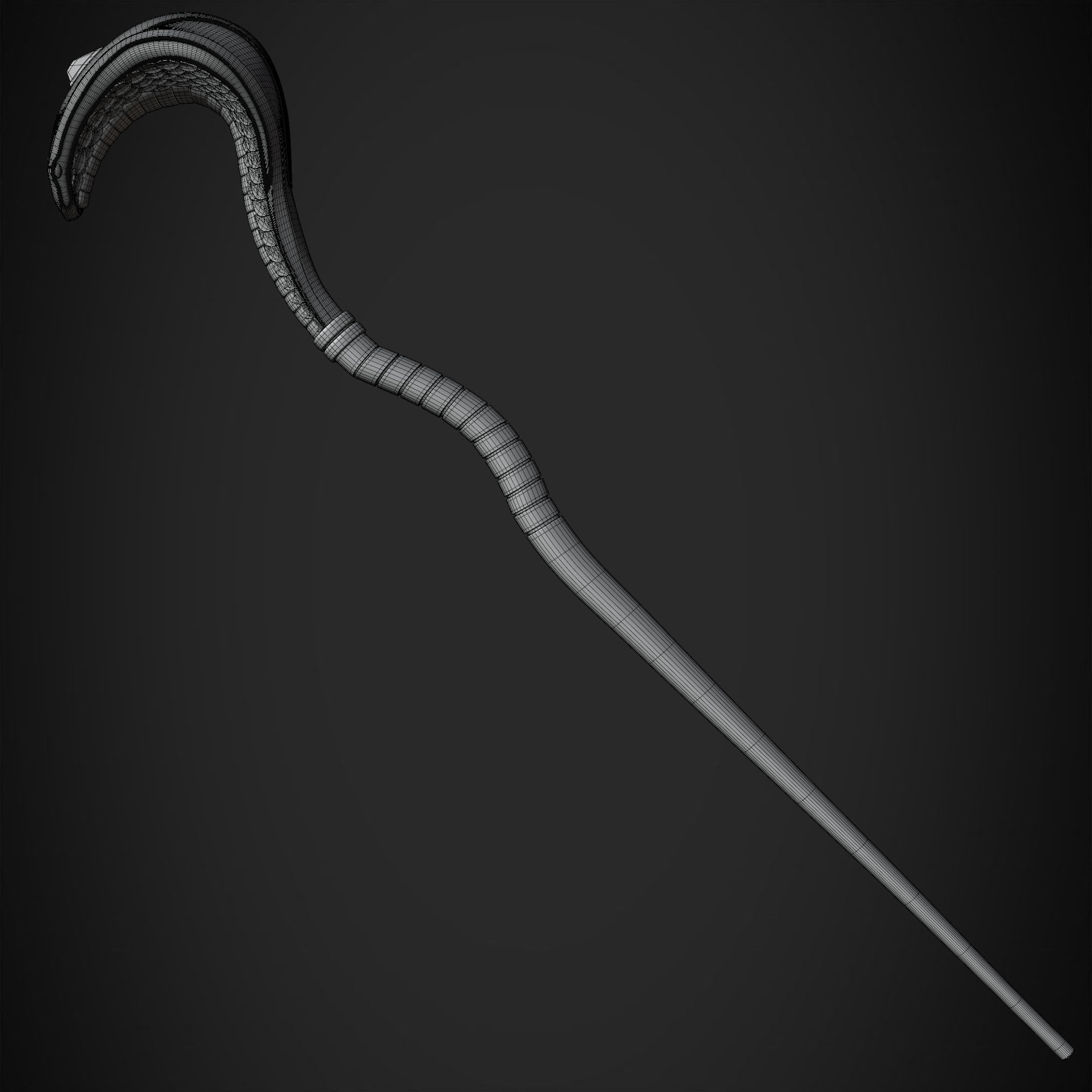 Aladdin Jafar Cobra Scepter for Cosplay 3D print model_21