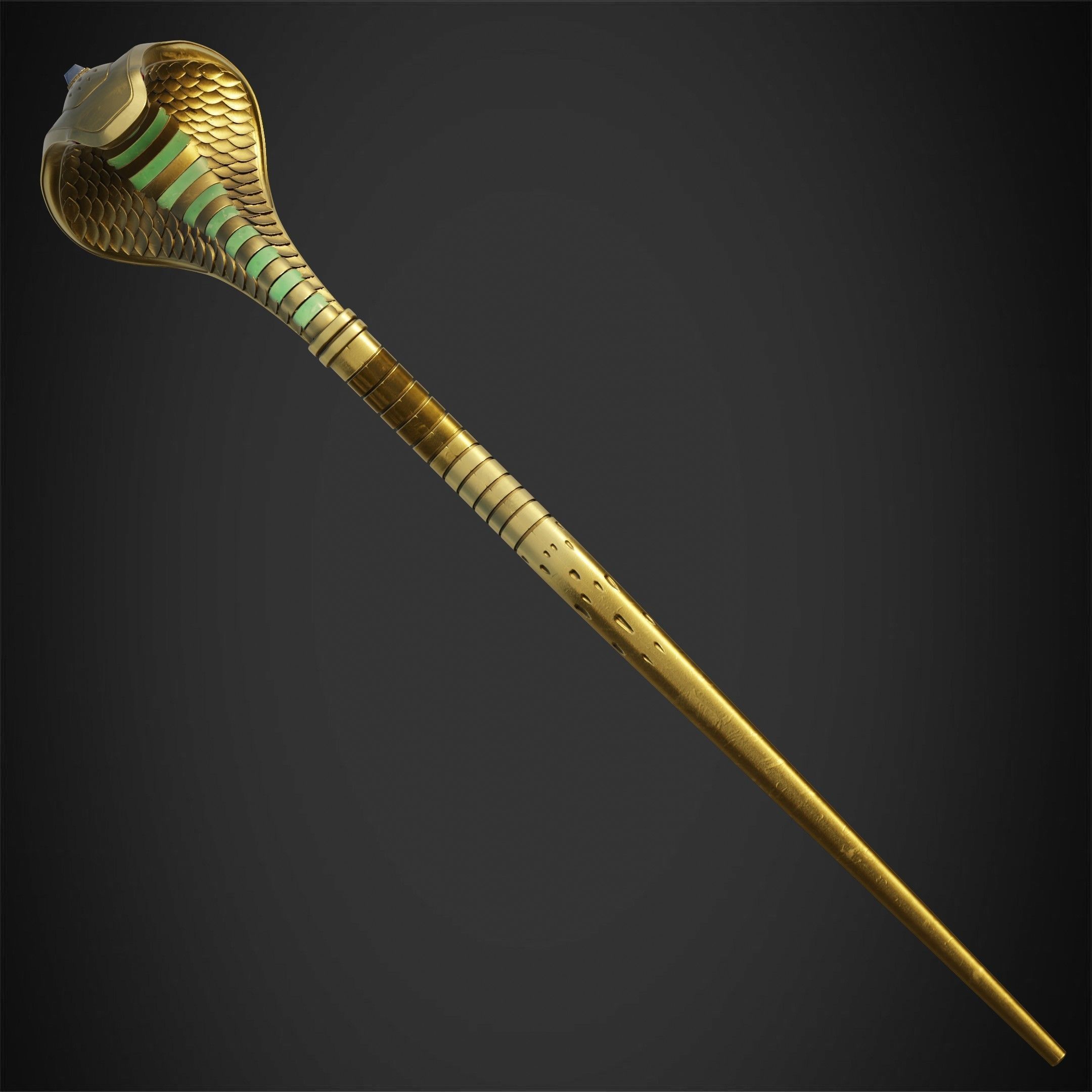 Aladdin Jafar Cobra Scepter for Cosplay 3D print model_3
