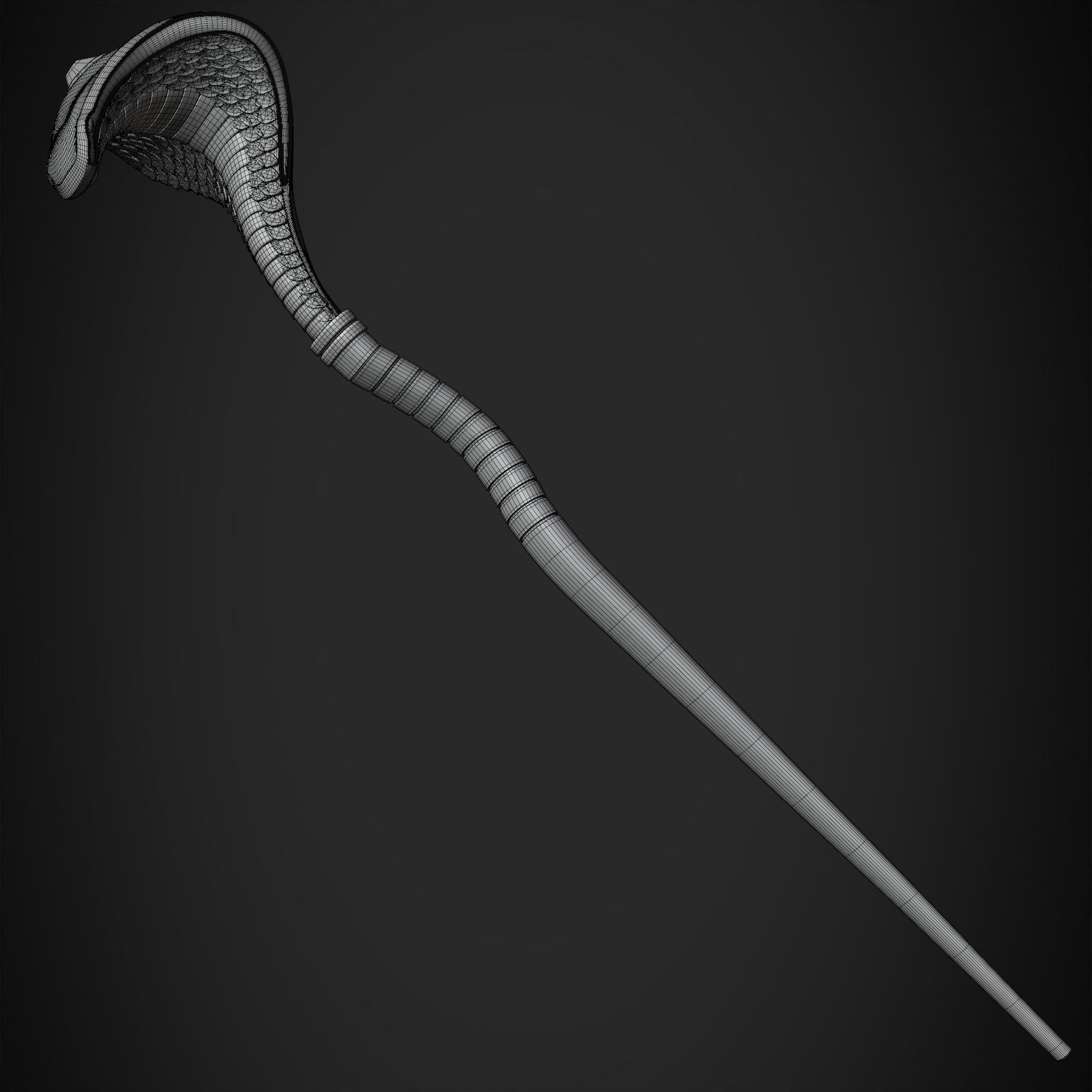 Aladdin Jafar Cobra Scepter for Cosplay 3D print model_19