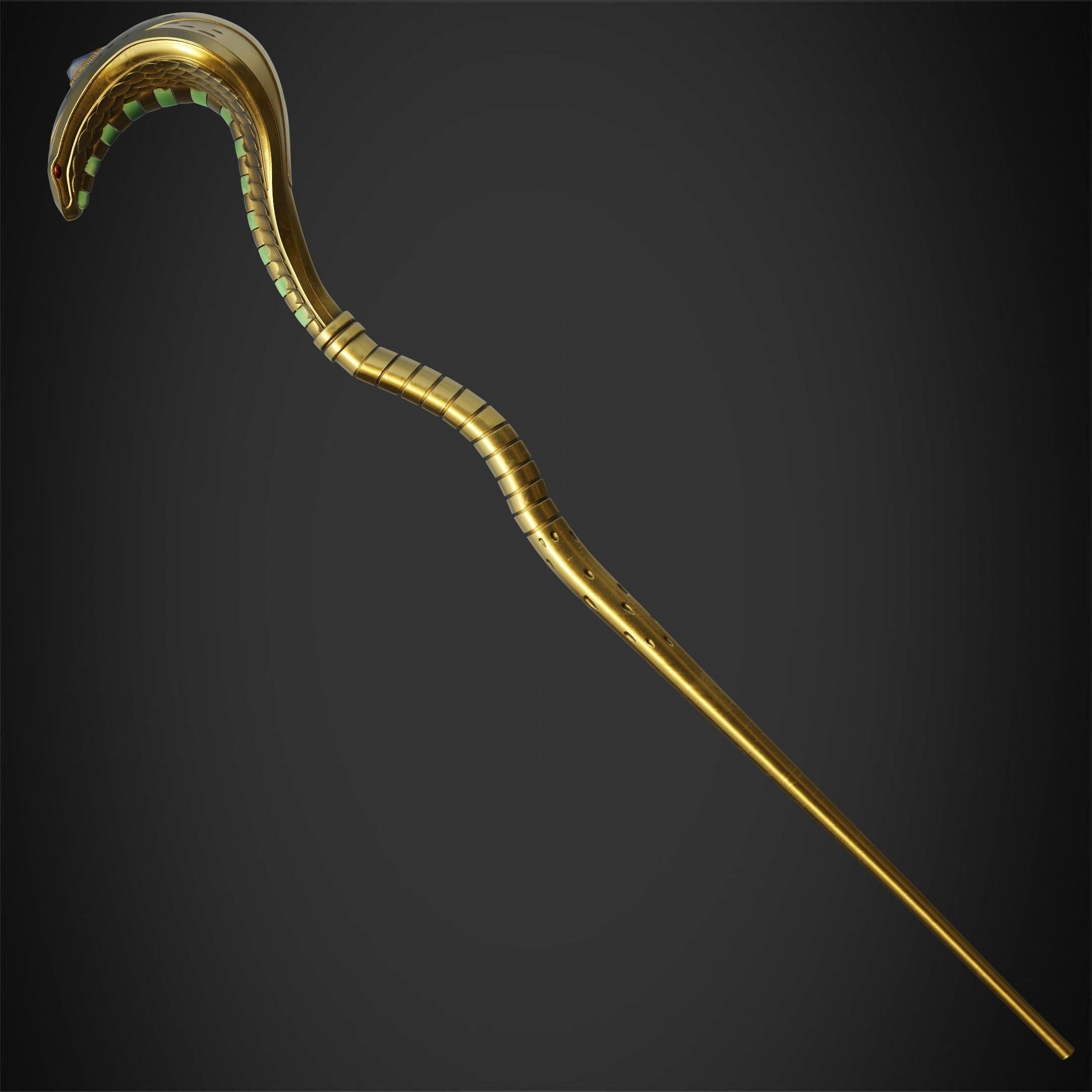 Aladdin Jafar Cobra Scepter for Cosplay 3D print model_6