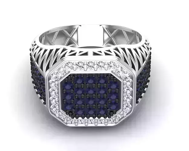 White Gold Man Ring