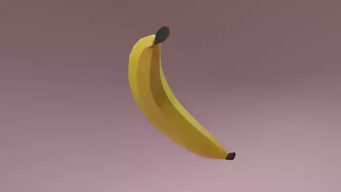 Low Poly Banana Low-poly 3D model