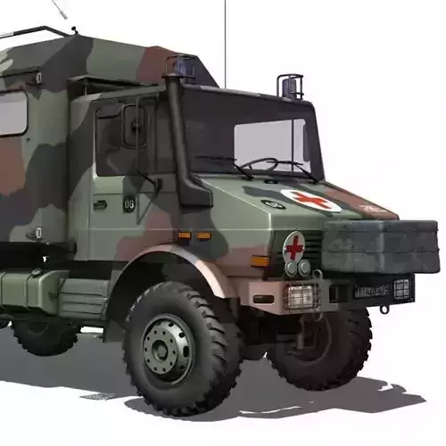 Mercedes Benz Unimog U1300L - Ambulance 3D model