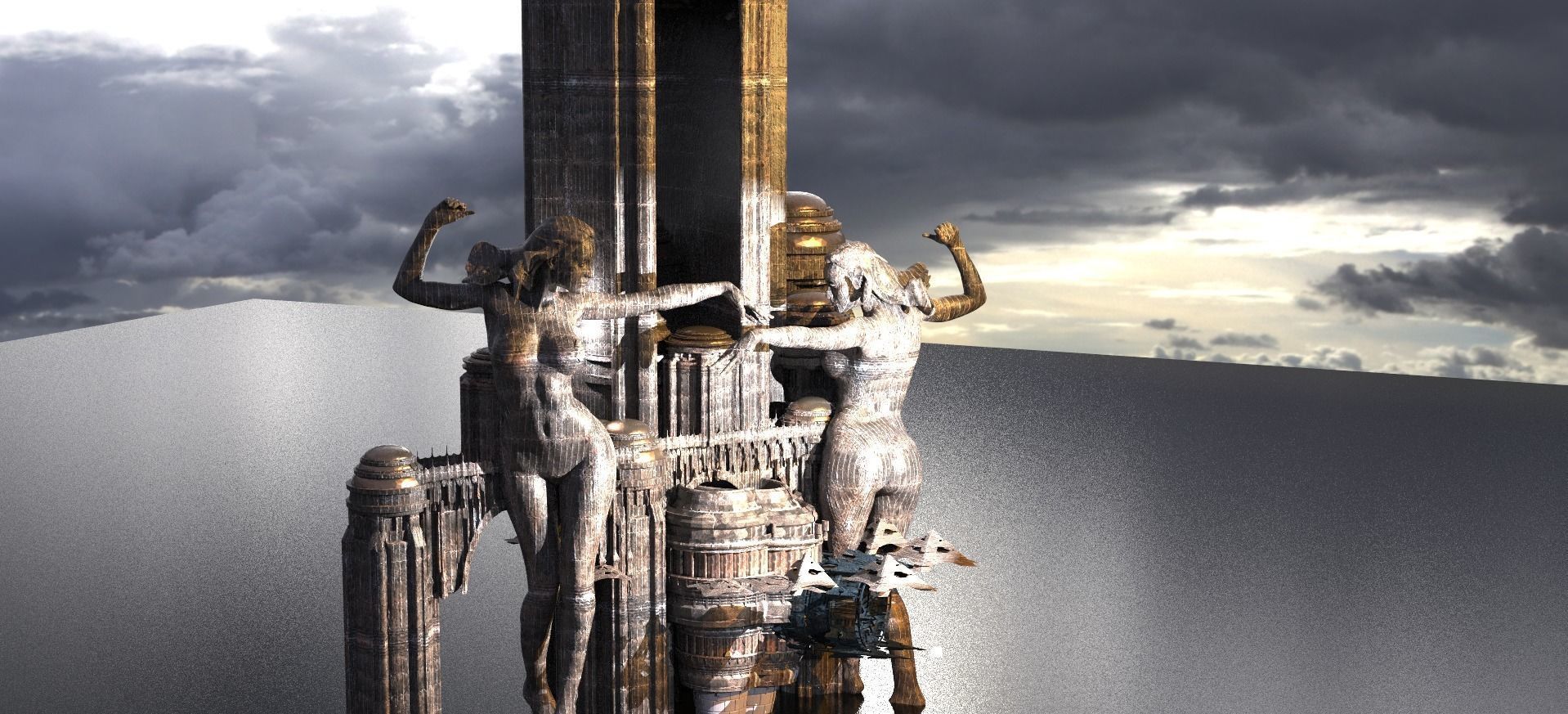 Gomorrah Tower structure  3D model_1