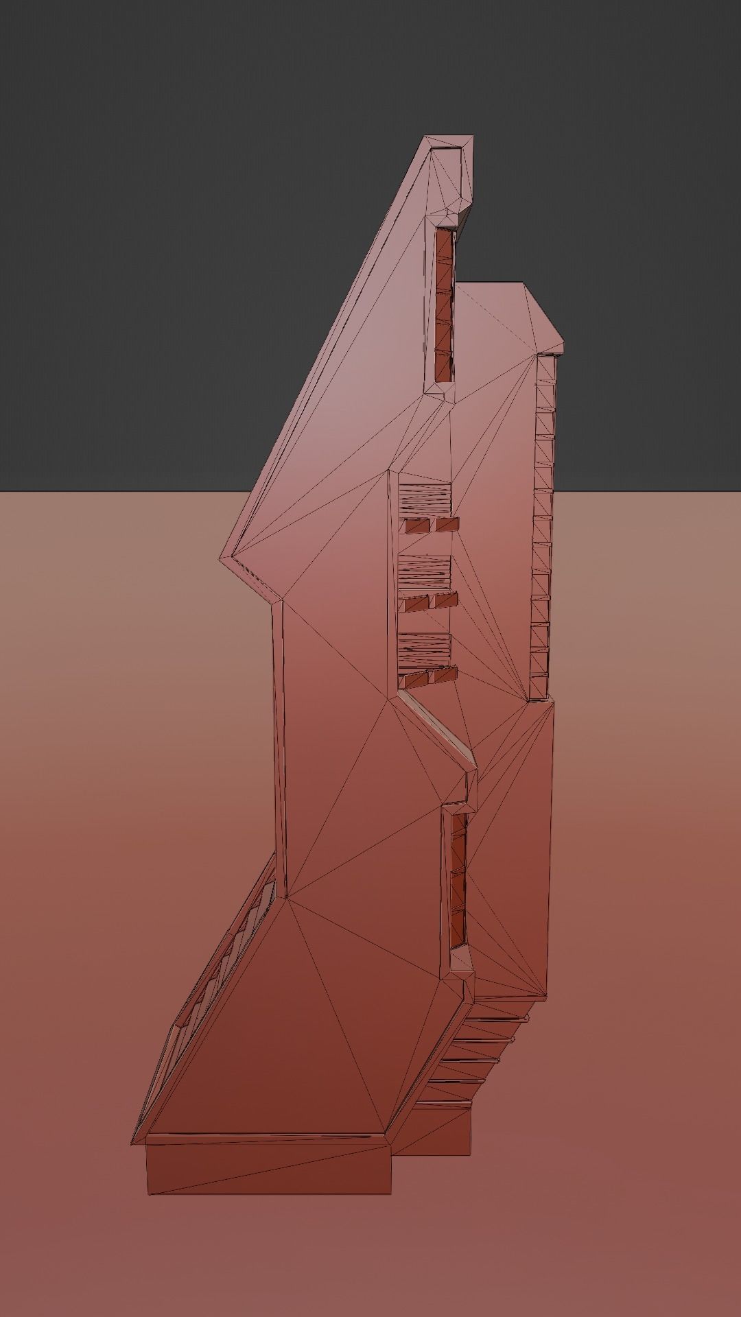 Sci-fi city building kit Low-poly 3D model_10