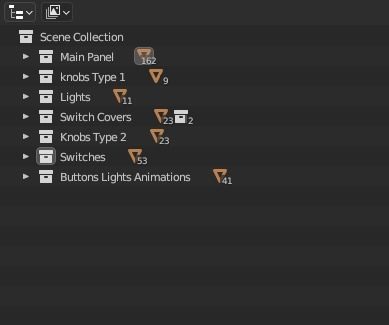 Airbus A220 Cockpit Overhead Animated Low-poly 3D model_13