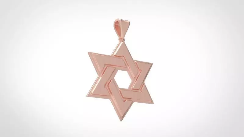 Star David Religious Pendant Necklace Charm Jewelry 3D print model