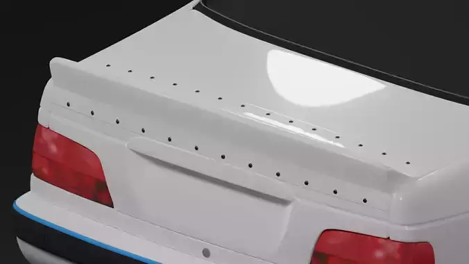 Peugeot pars spoiler V2 Free low-poly 3D model