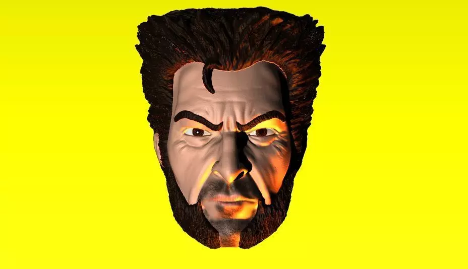 WOLVERINE HUGE JACKMAN HEAD CUSTOM ACTION FIGURE 3D print model