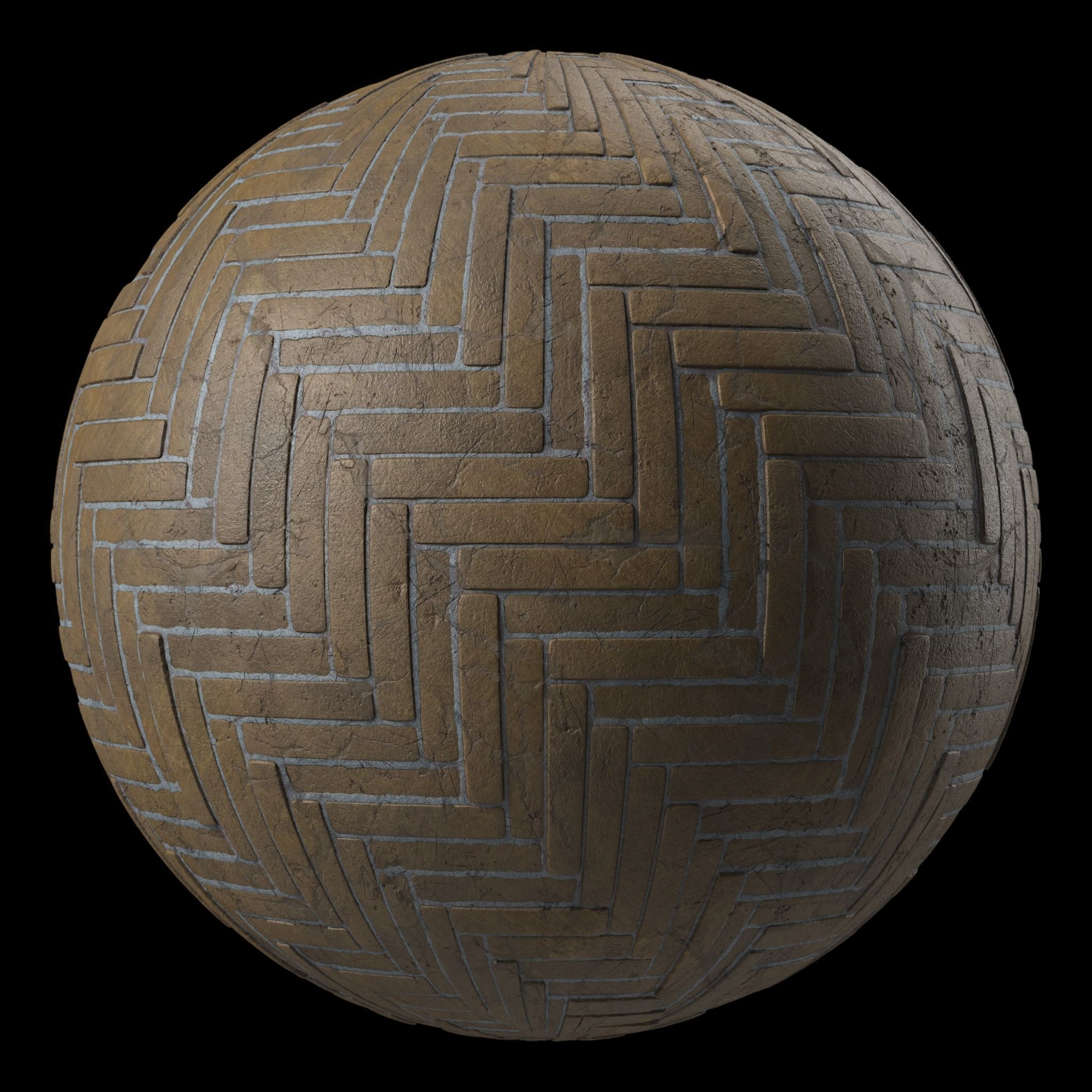 Pavement Materials 45- HerringBone Paving Sbsar Pbr Seamless Texture_4
