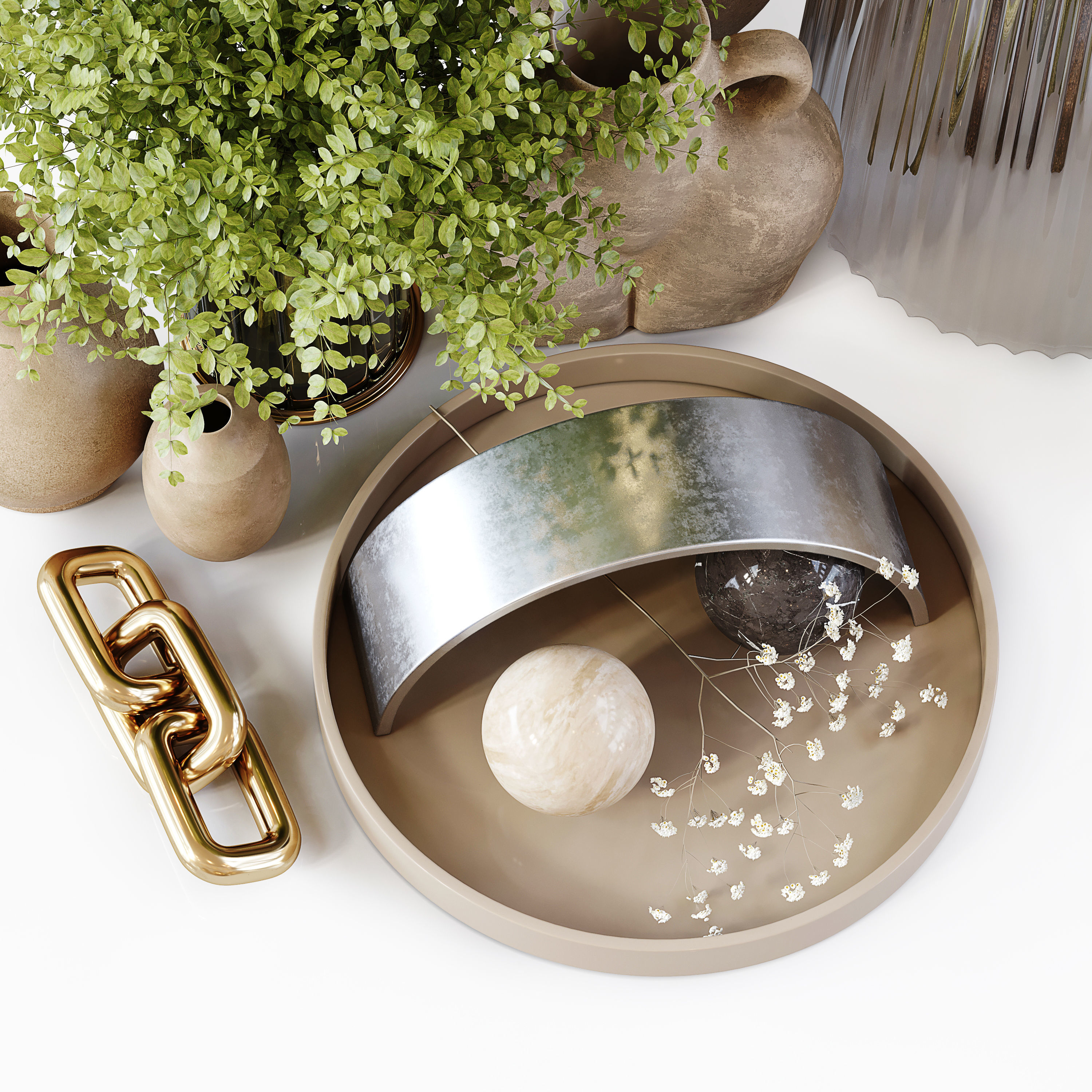 Decorative Set 182 Low-poly 3D model_5