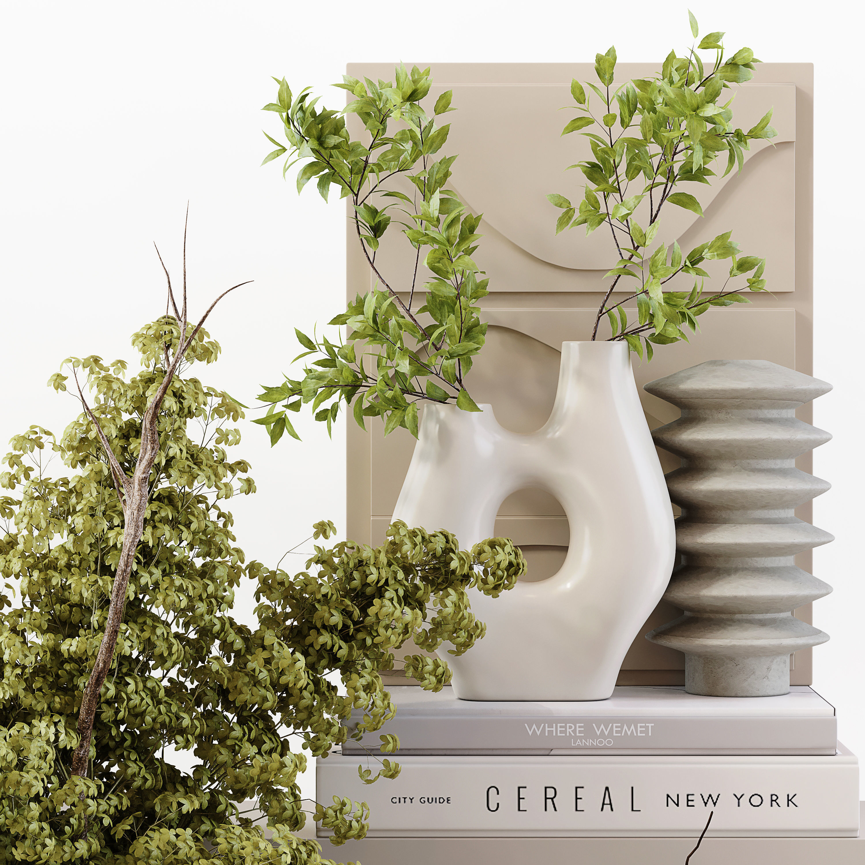 Decorative Set 182 Low-poly 3D model_4