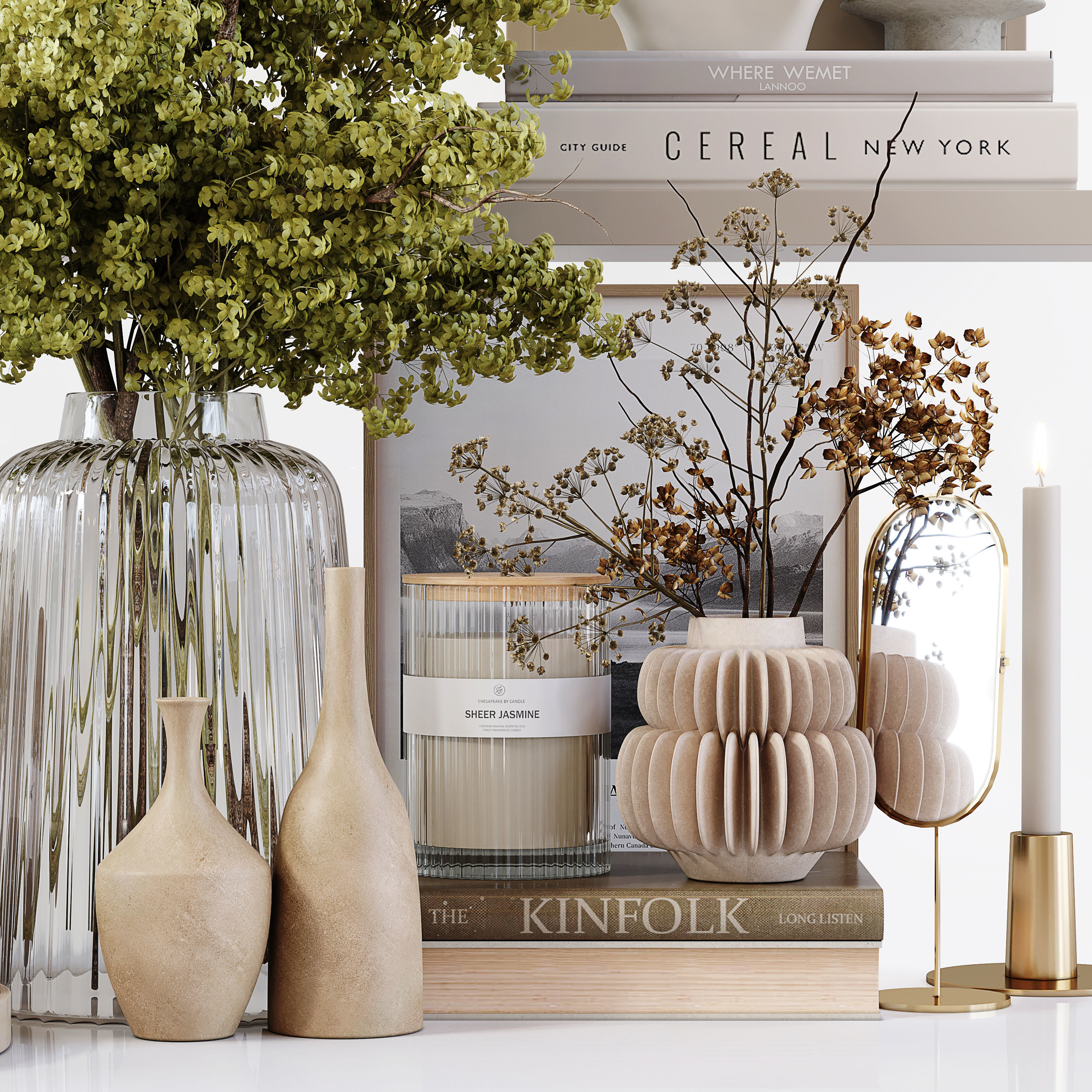 Decorative Set 182 Low-poly 3D model_1